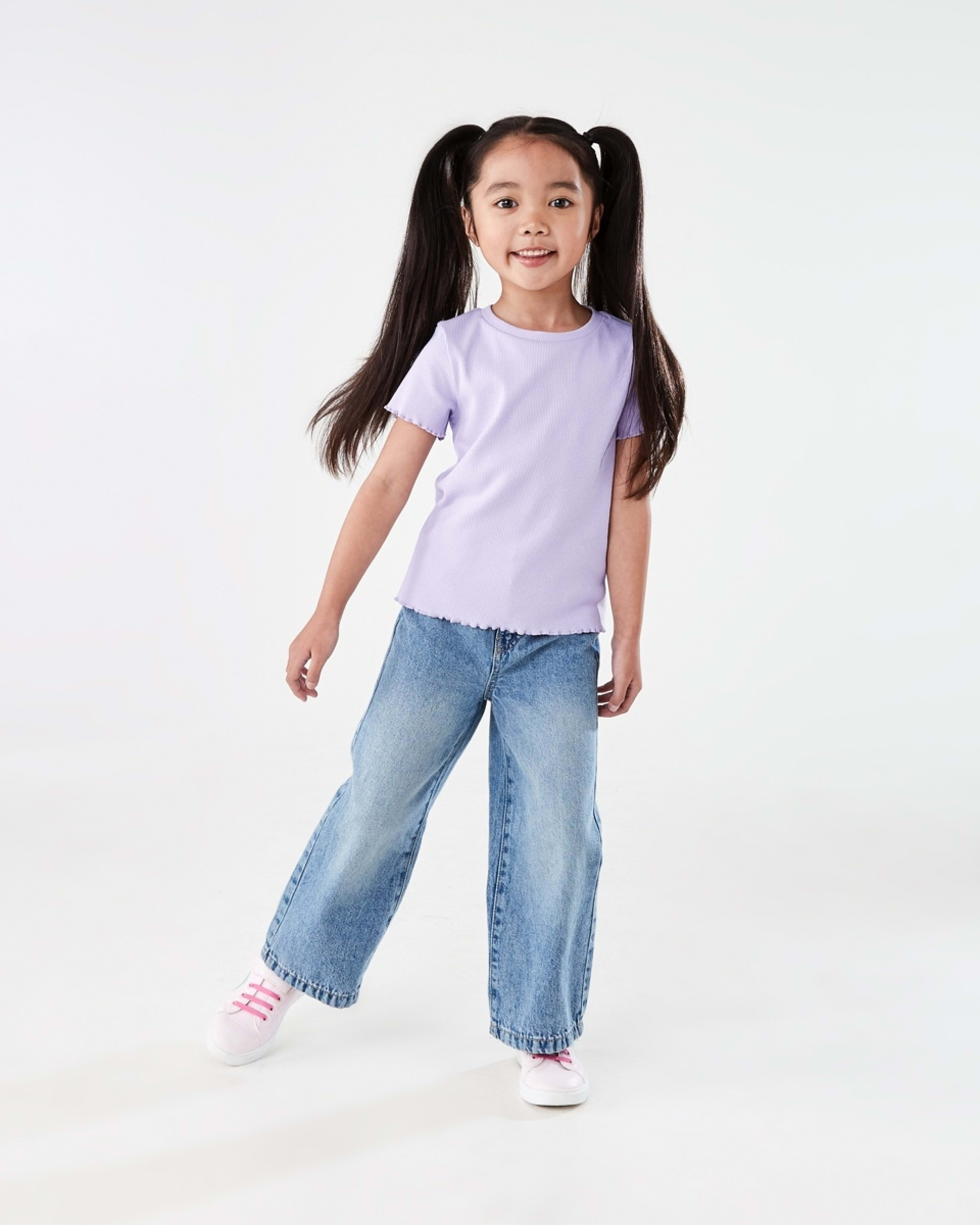 7 Short Sleeve Rib T-shirt PASTEL LILAC, 7 of 8