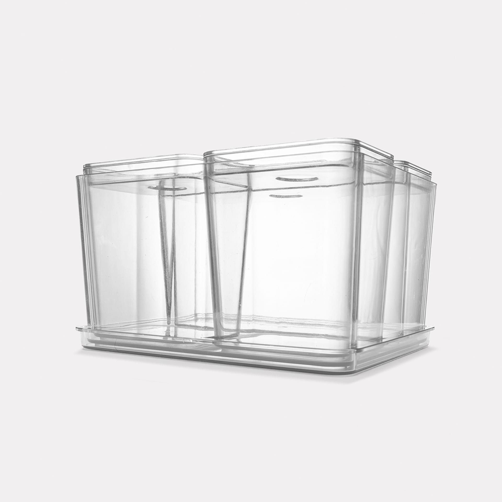 Set of 4 Clear Organisers with Lids Kmart
