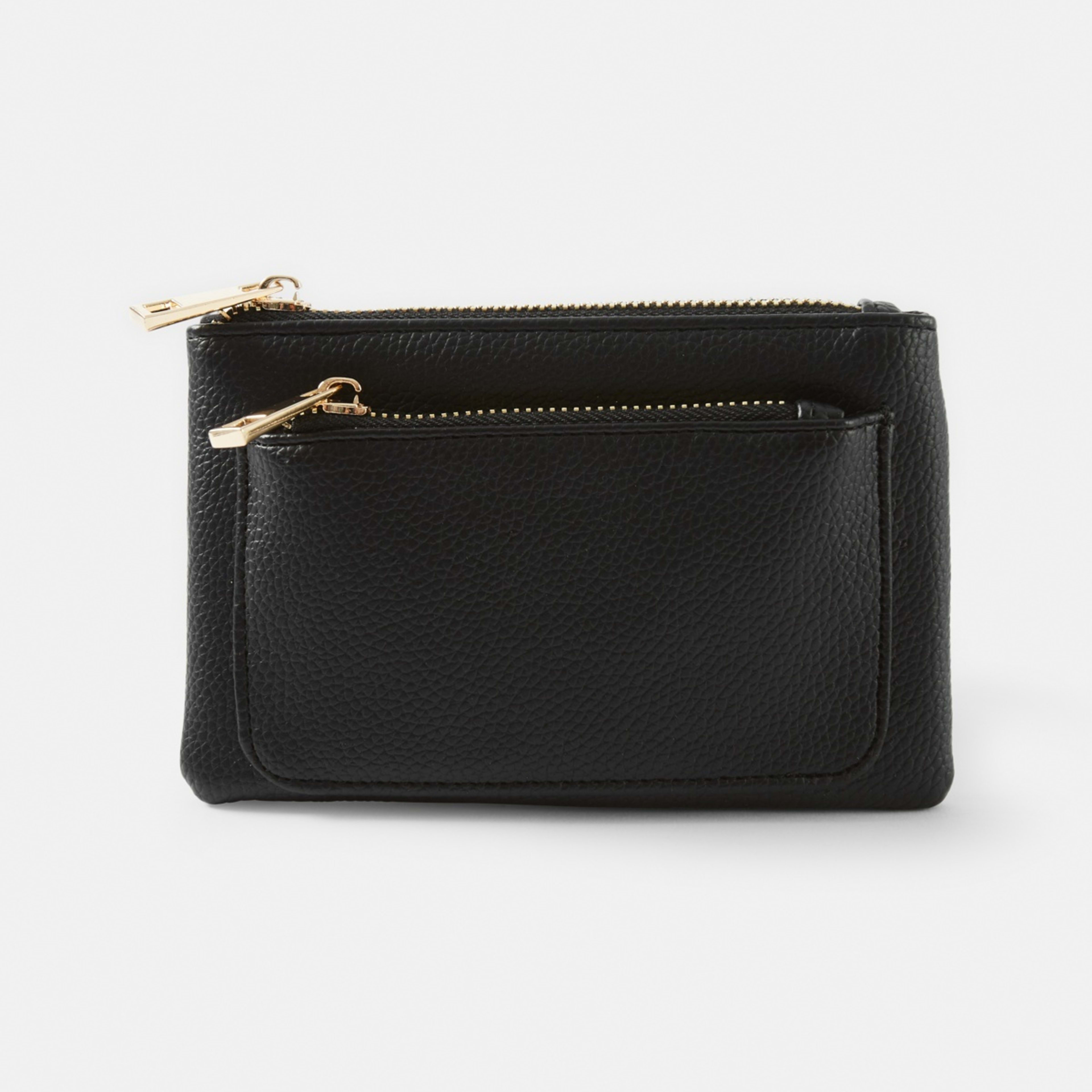 1 Double Pocket Purse Black, 1 of 4