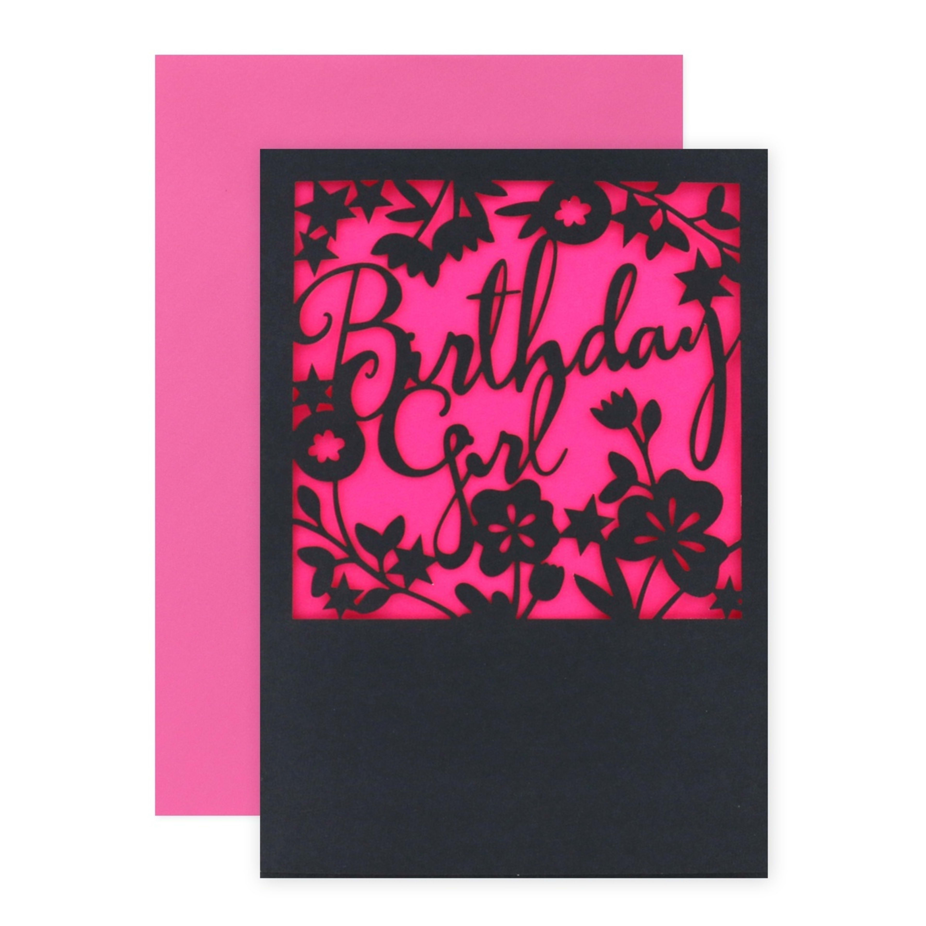 1 Connections from Hallmark Birthday Card For Girl - Floral Silhouette