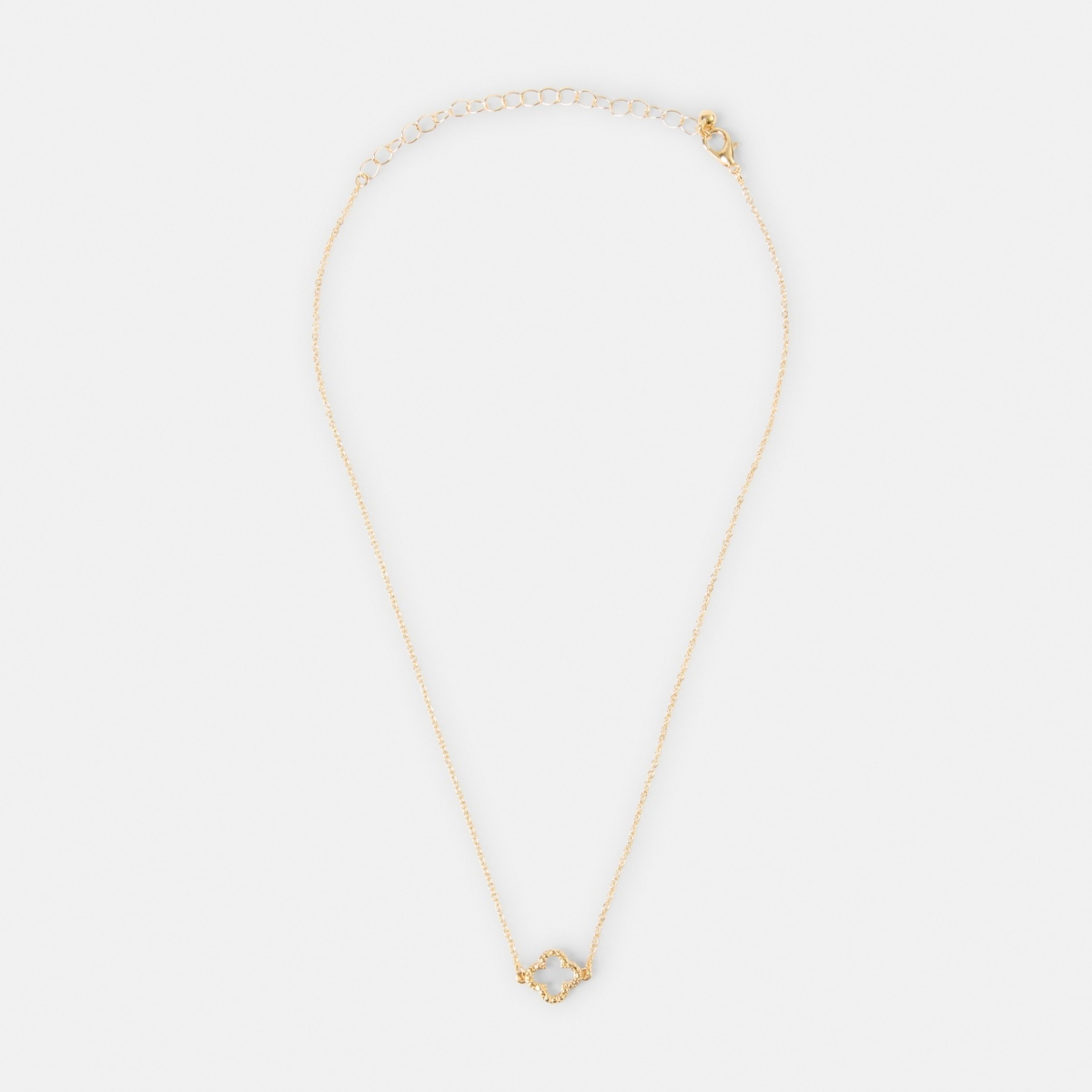 4 2 Pack Clover Necklace - Gold Tone, 4 of 6