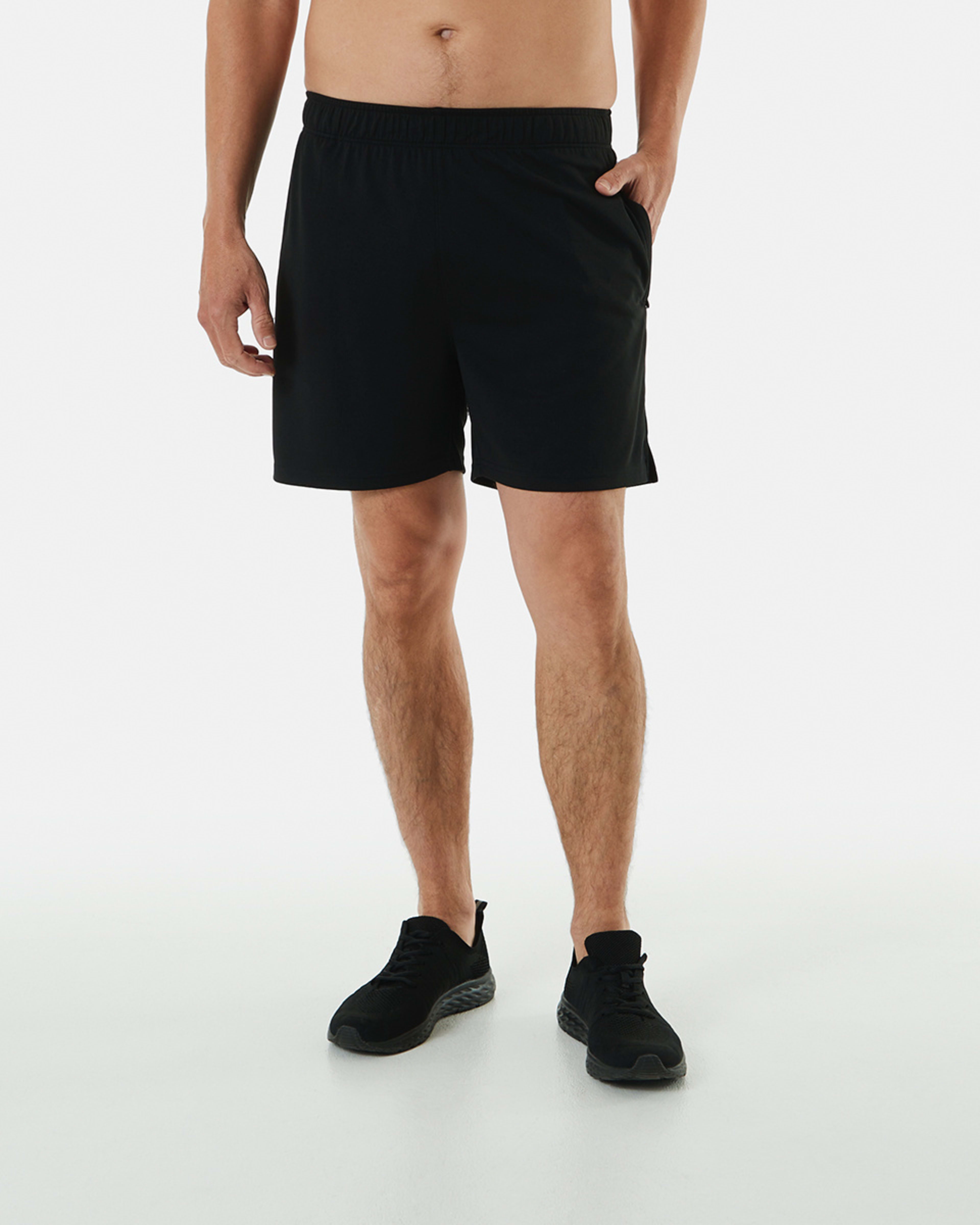 7 Active Mens Comfort Sports Shorts BLACK, 7 of 7