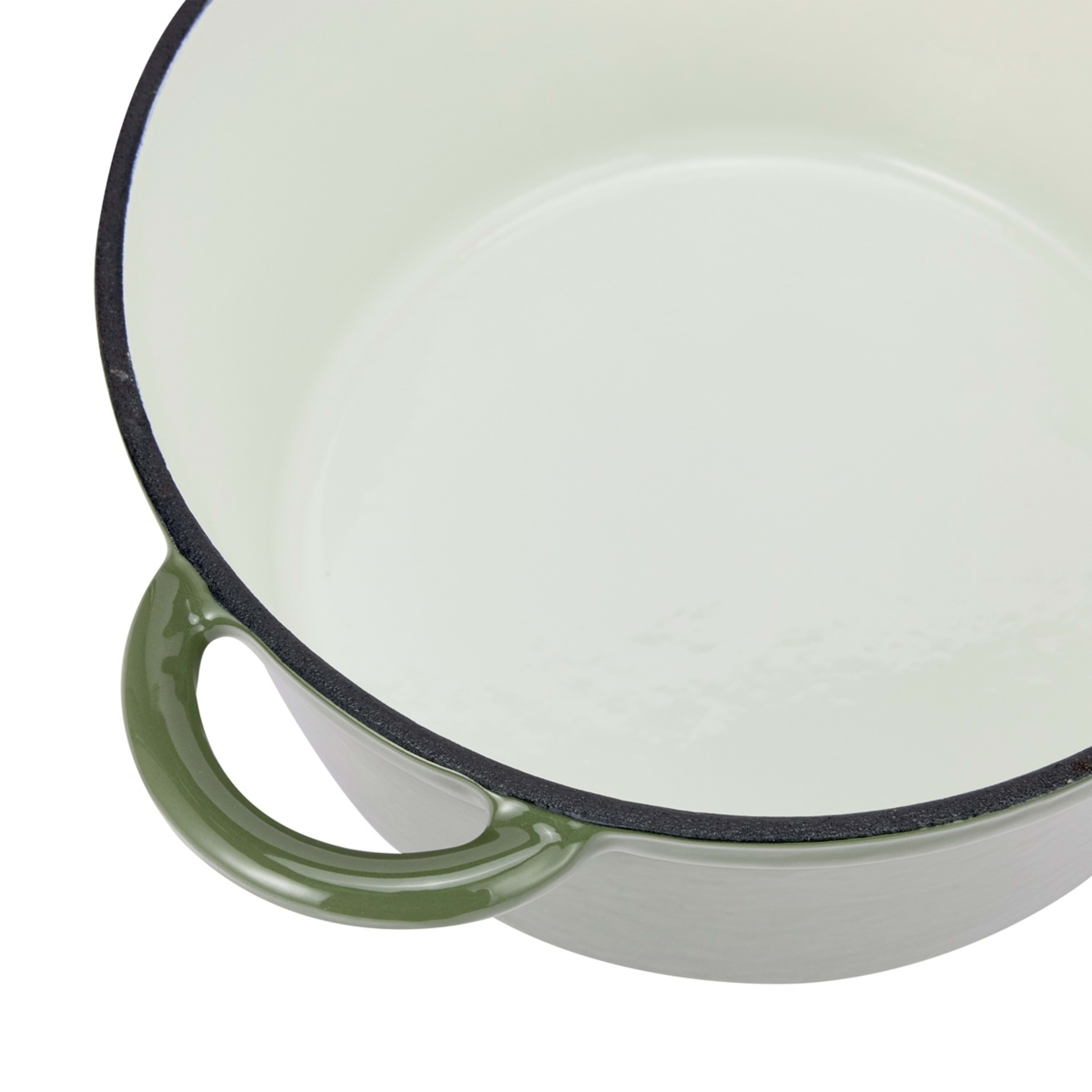 3 4L Olive Cast Iron Casserole, 3 of 6