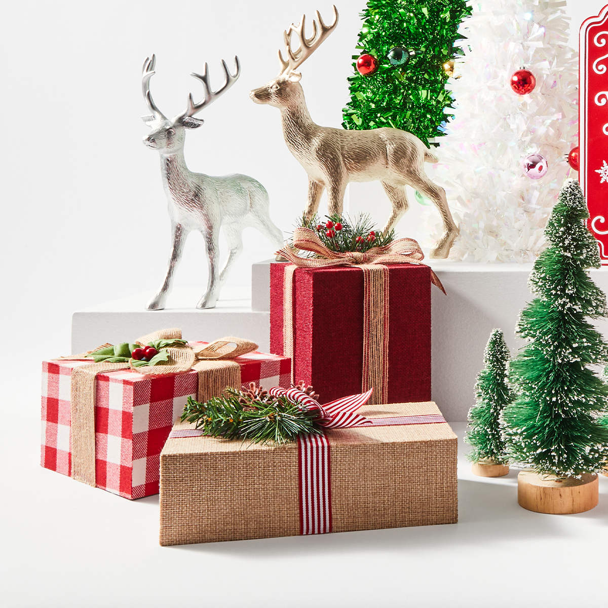 Christmas Tabletop Present Decoration Assorted Kmart