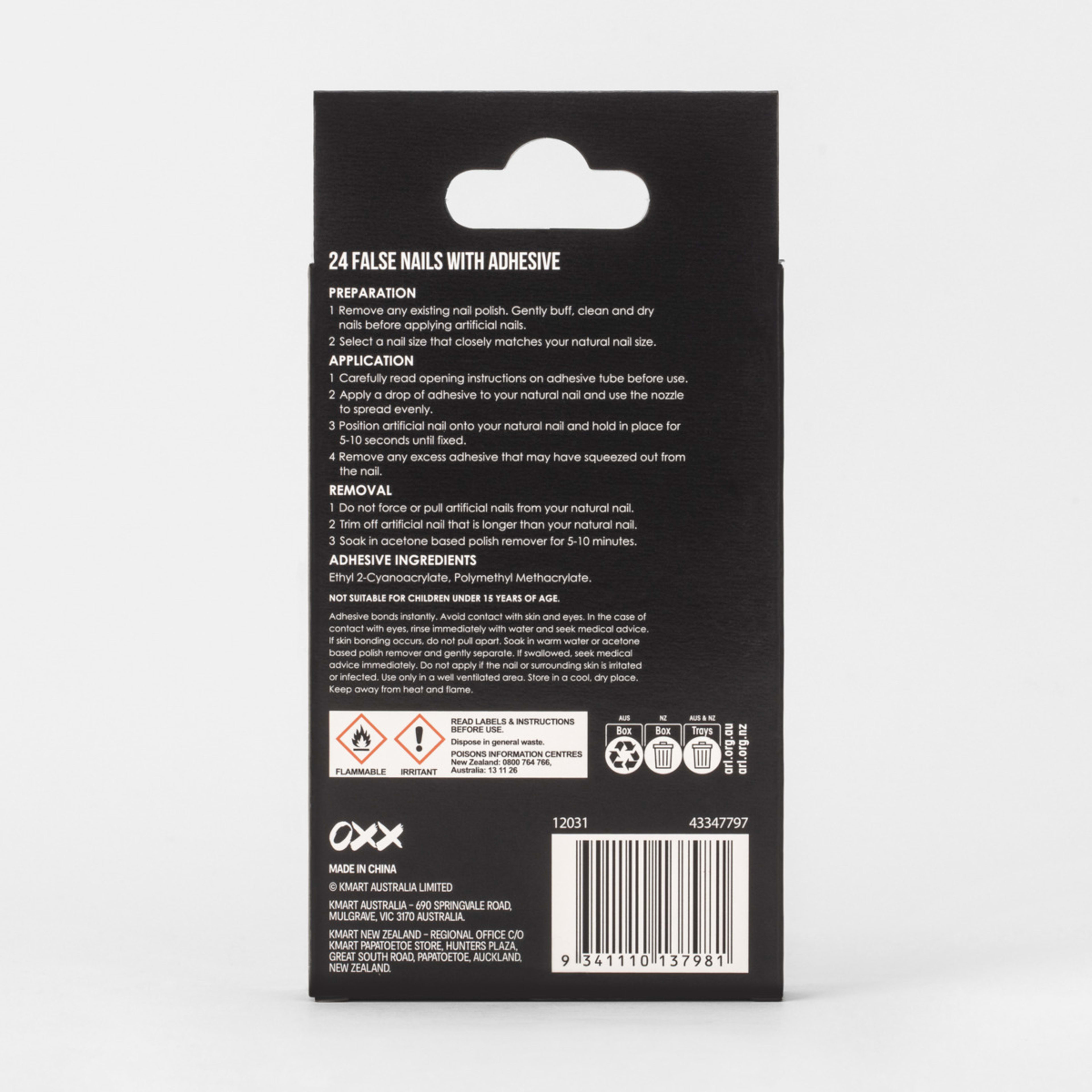 2 OXX Cosmetics 24 Pack False Nails with Adhesive - Almond Shape, Y2K Motifs, 2 of 5