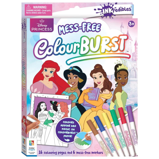 INKredibles Disney Princess Mess Free ColourBurst Pictures - Book - Kmart