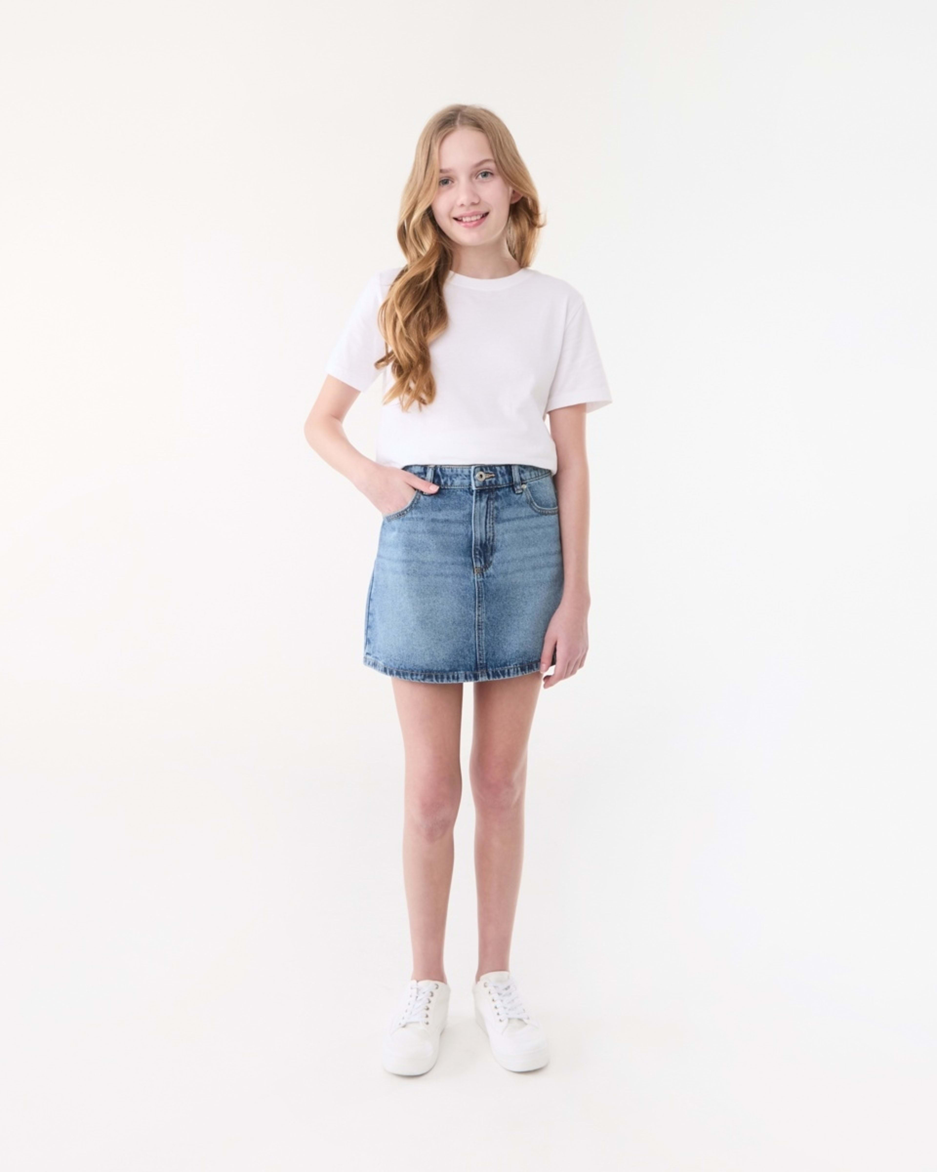 5 Denim Skirt LIGHT WASH, 5 of 6