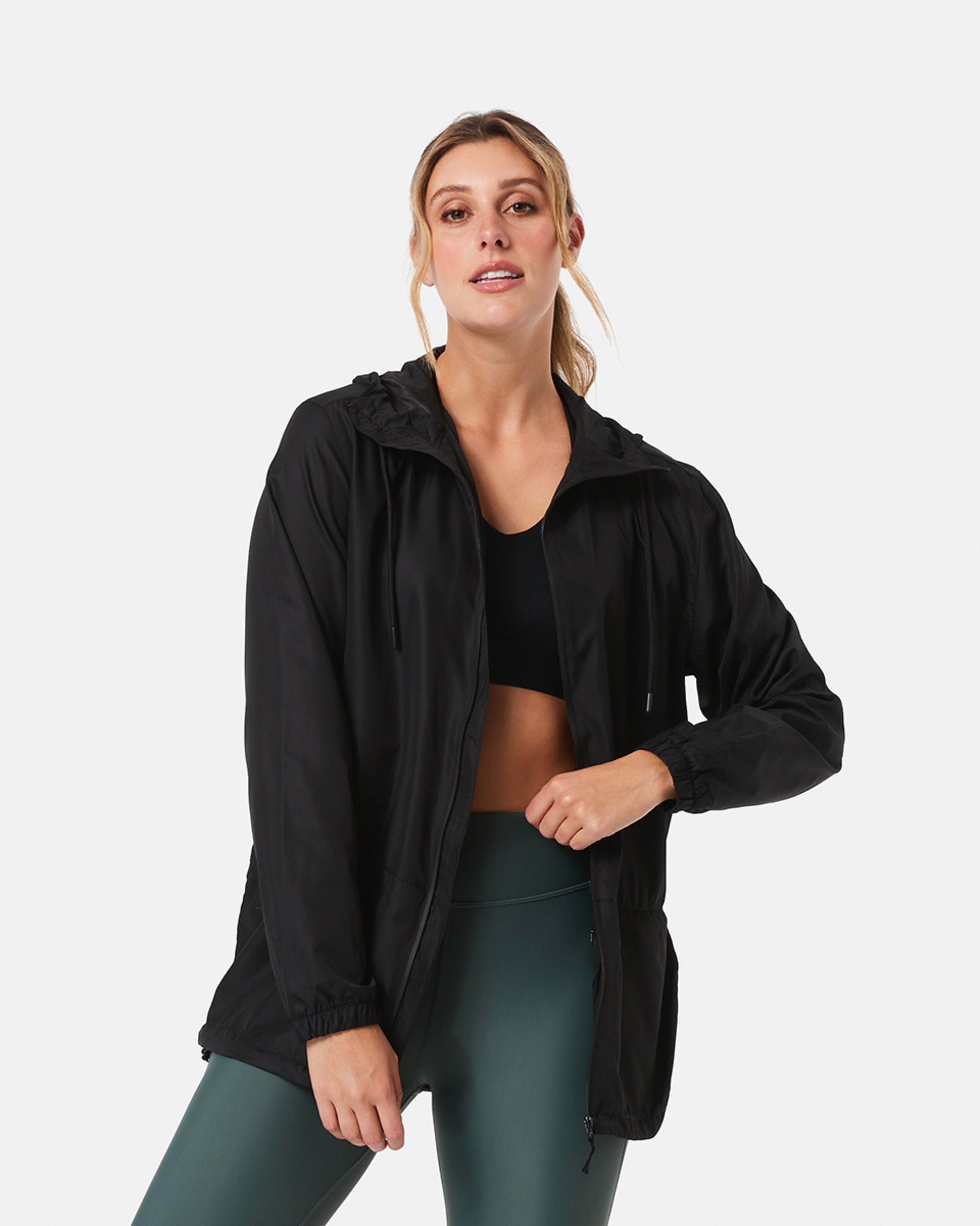 3 Active Unisex Packable Rain Jacket BLACK, 3 of 10
