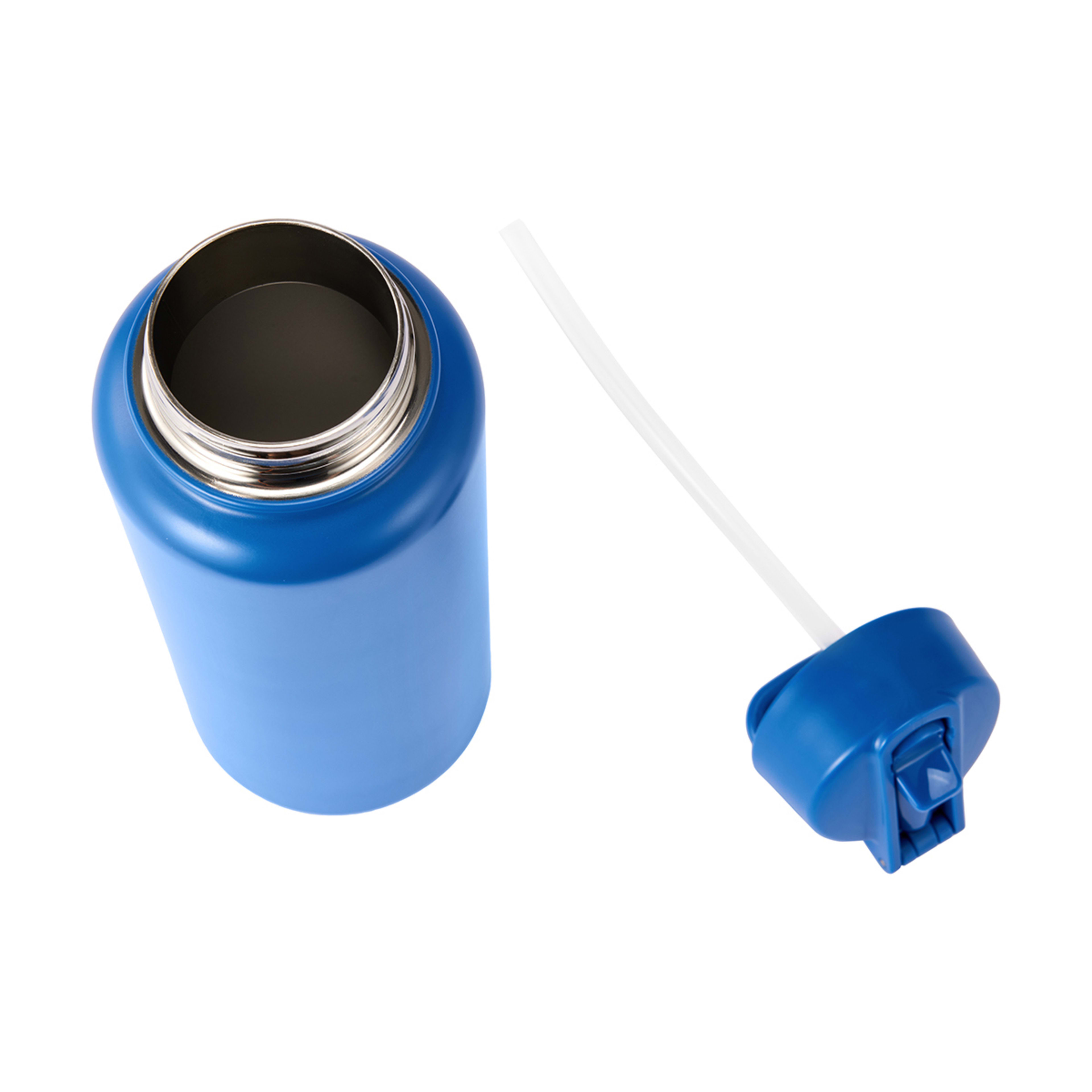 960ml Blue Double Wall Insulated Cylinder Drink Bottle Kmart