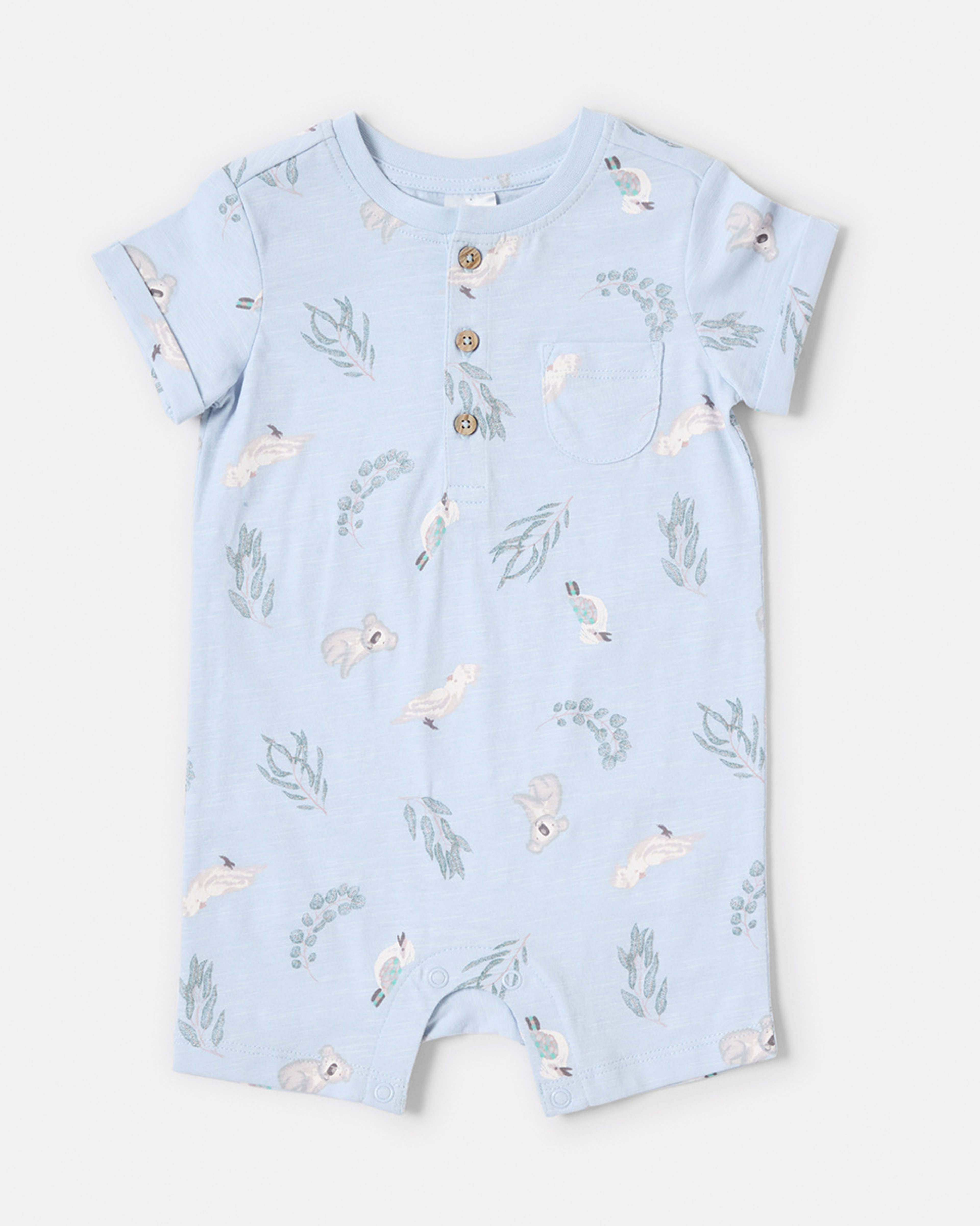 1 Henley Romper Blu Anle