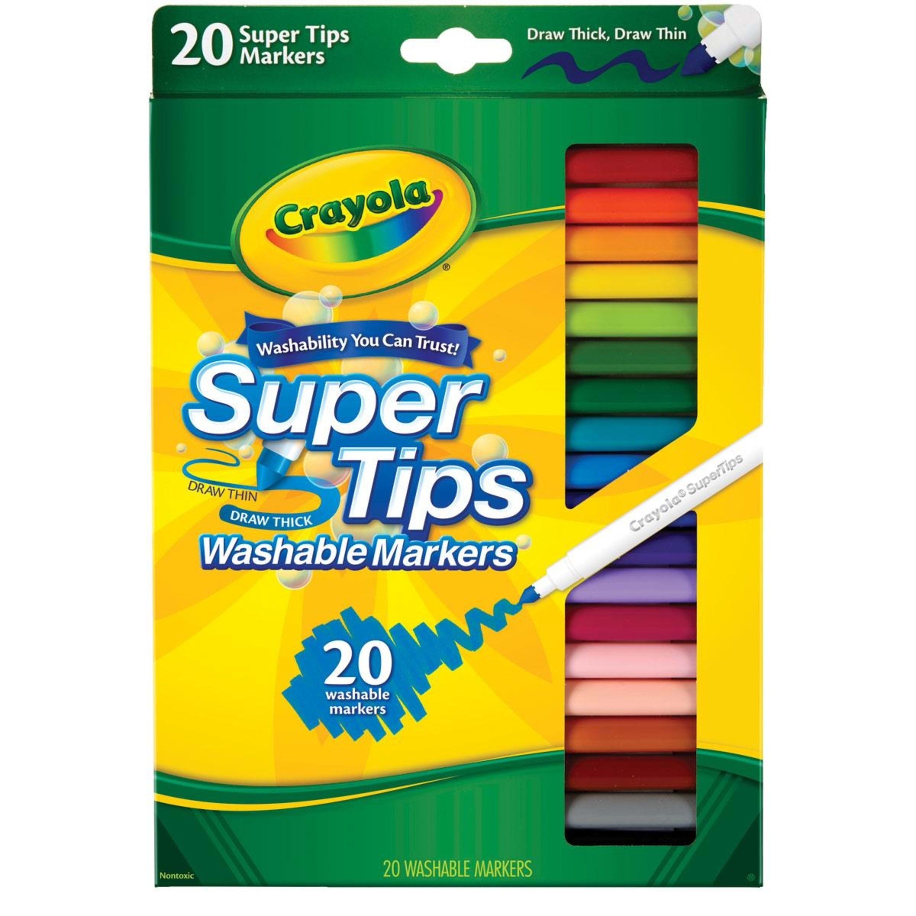 1 Crayola Pack of 20 Supertip Washable Markers