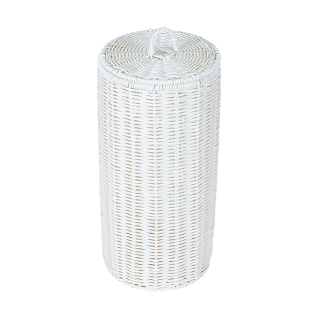 White Rattan Look Toilet Roll Holder Kmart
