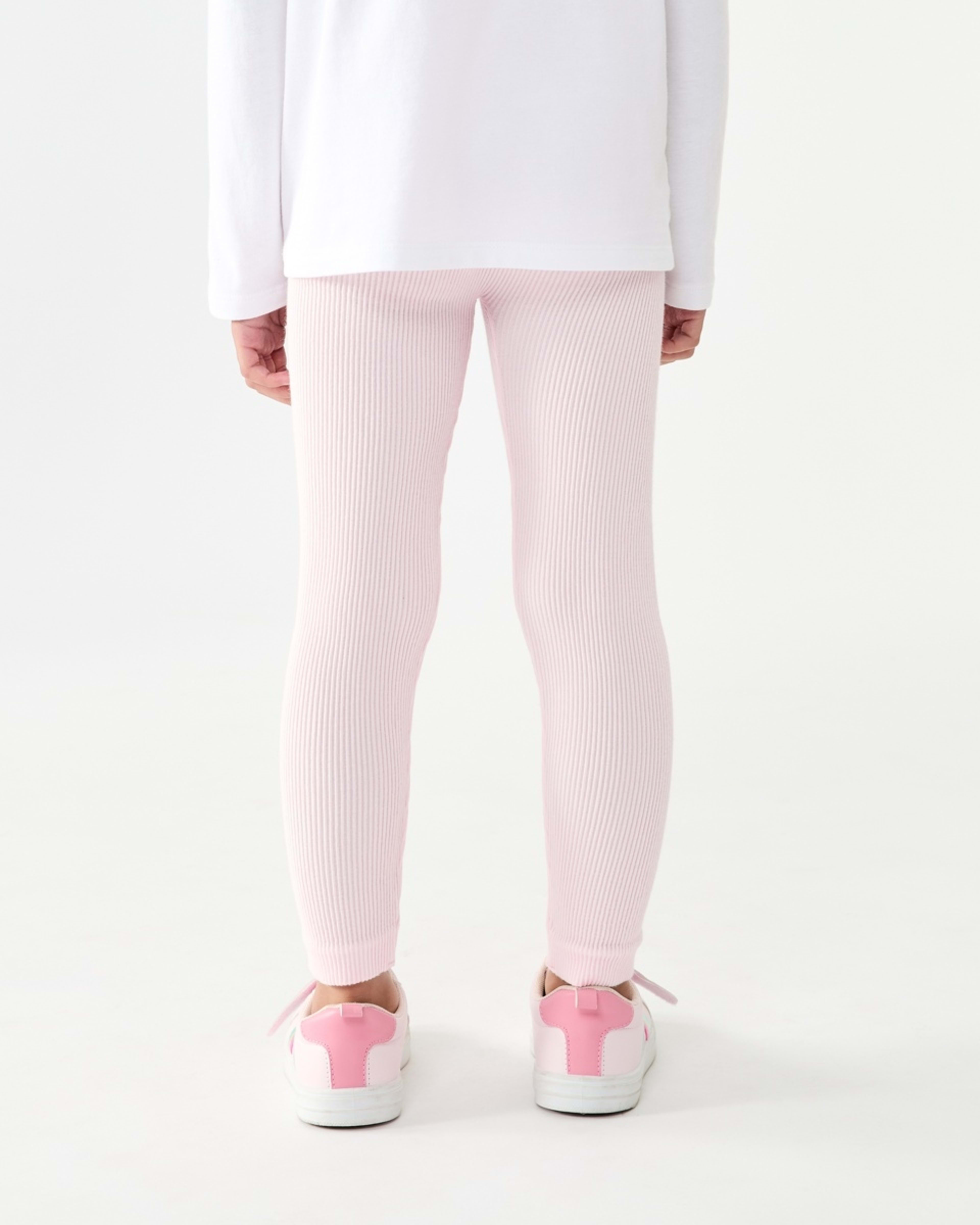 2 Rib Leggings Fare Pink, 2 of 7