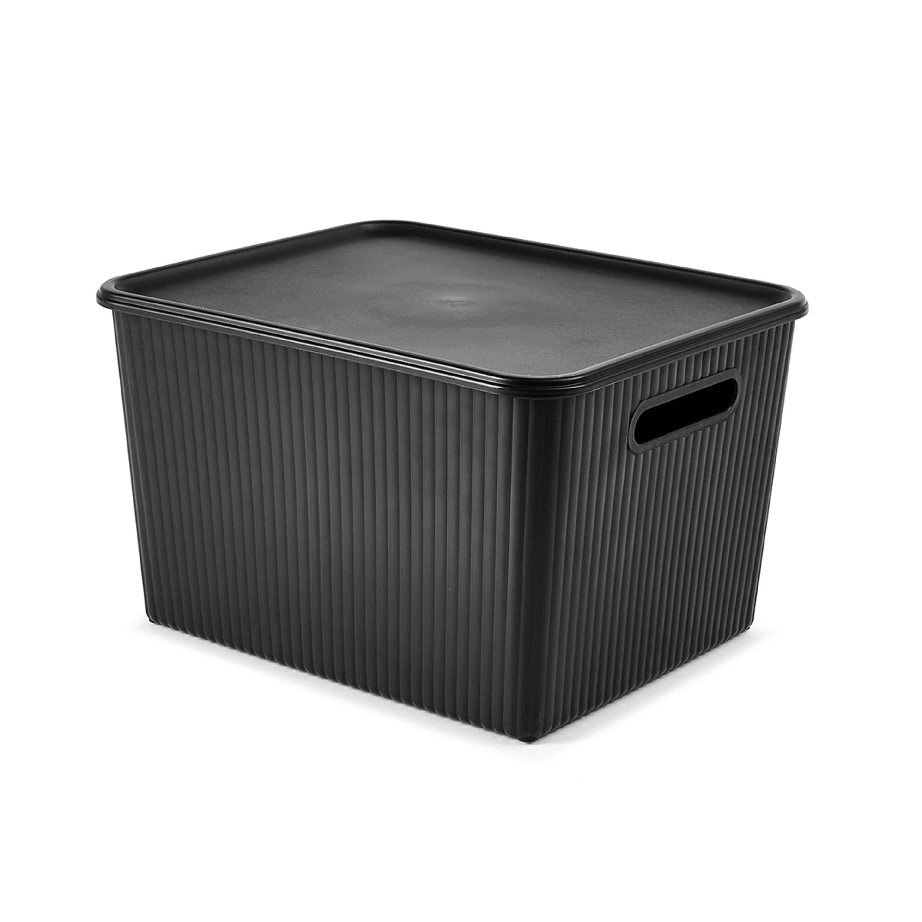 3 18L Ribbed Container - Black, 3 of 10