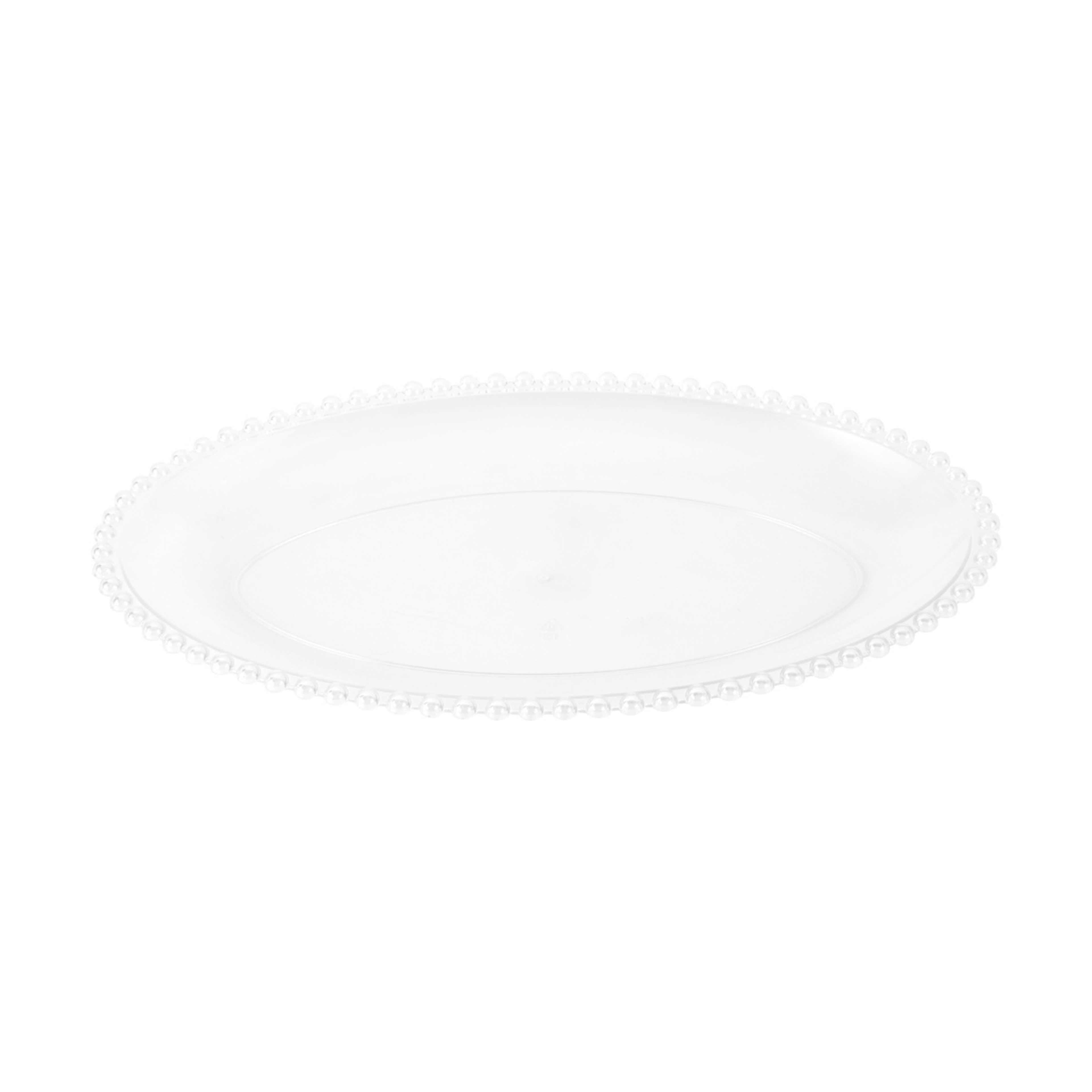 1 Reusable Beaded Trim Oval Serving Platter