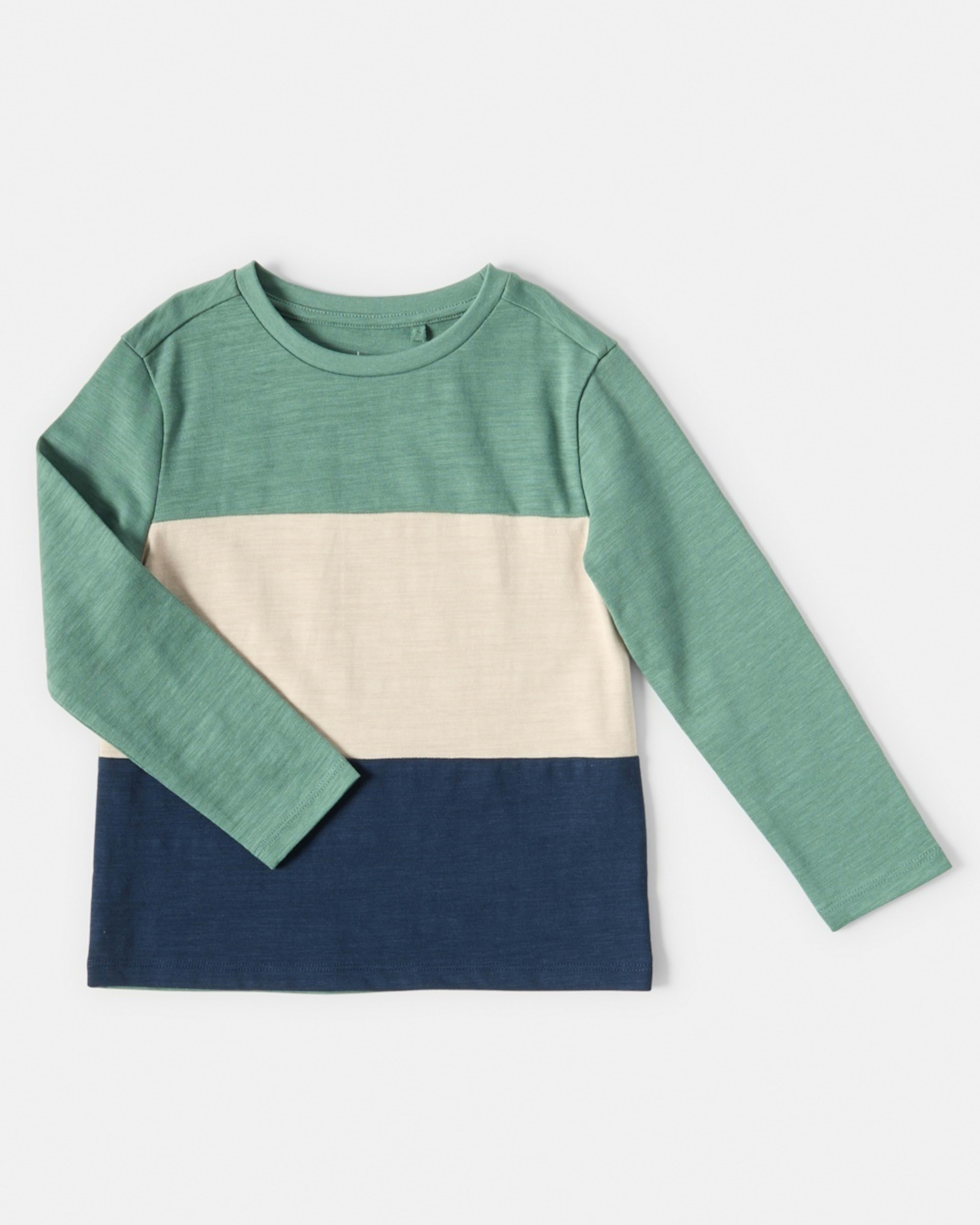 7 Long Sleeve Panel T-shirt Pine Green, 7 of 8