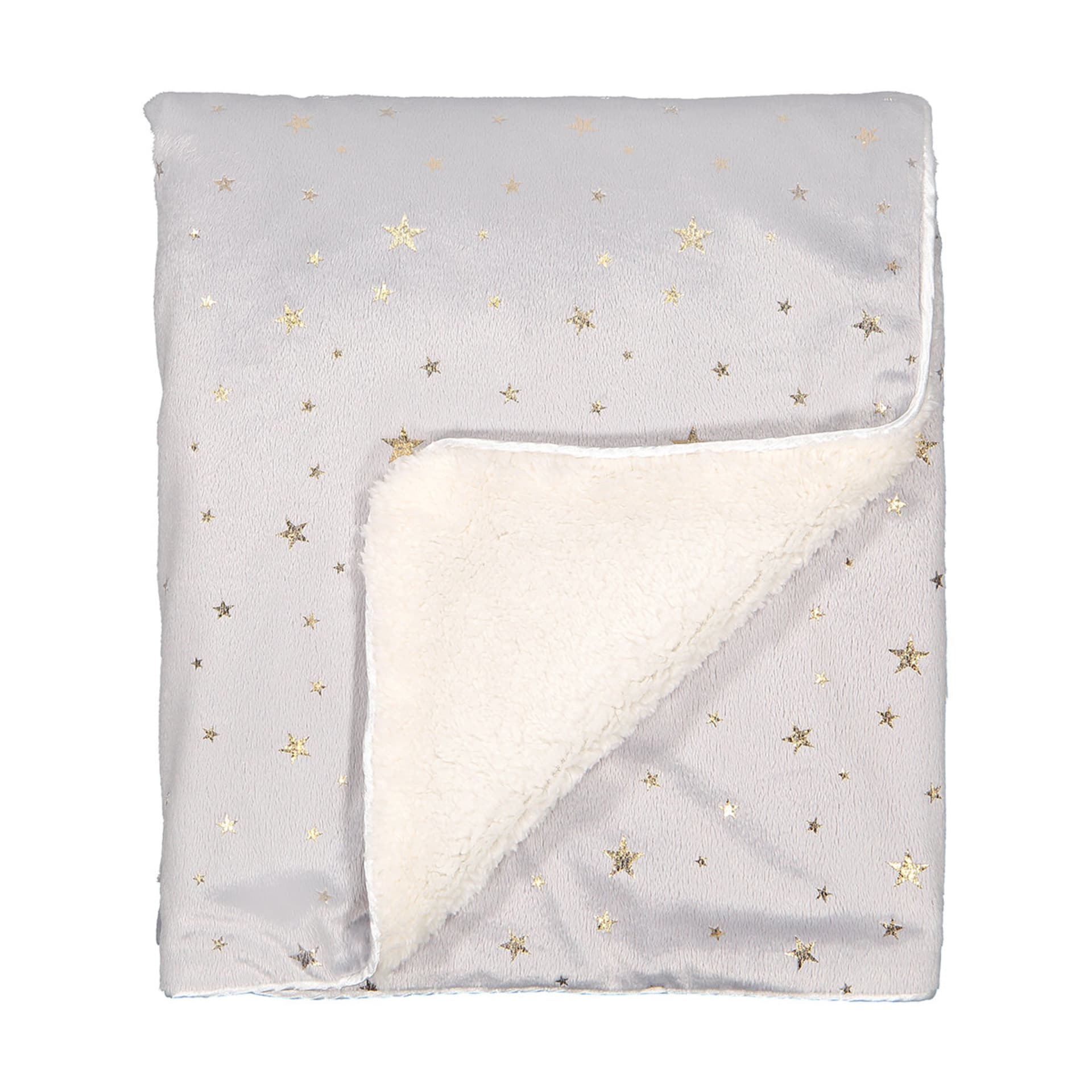 Plush Blanket Grey Stars Kmart