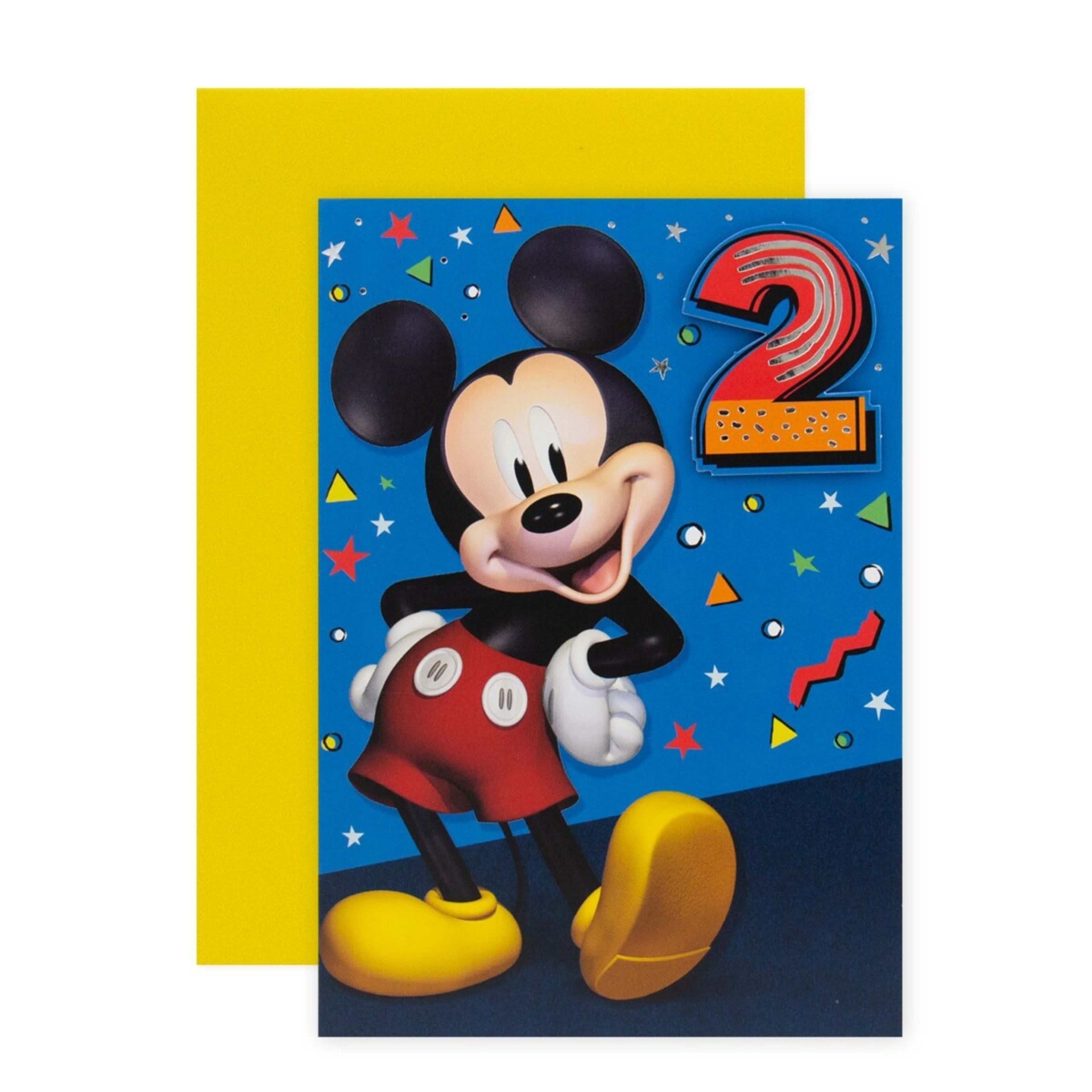 1 Connections from Hallmark Disney 2nd Birthday Card - Mickey Mouse