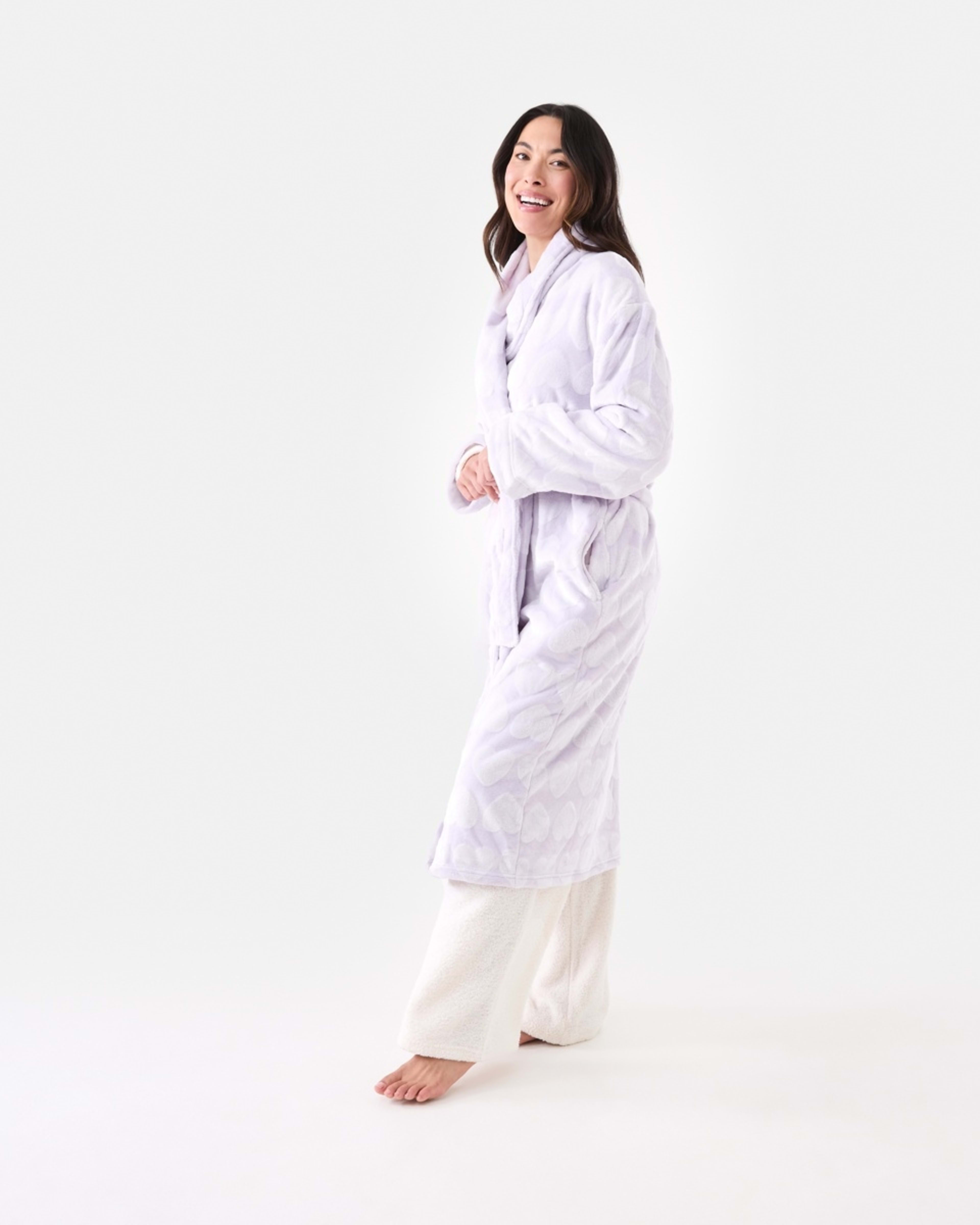 3 Printed Fleece Gown Llc Heart, 3 of 8