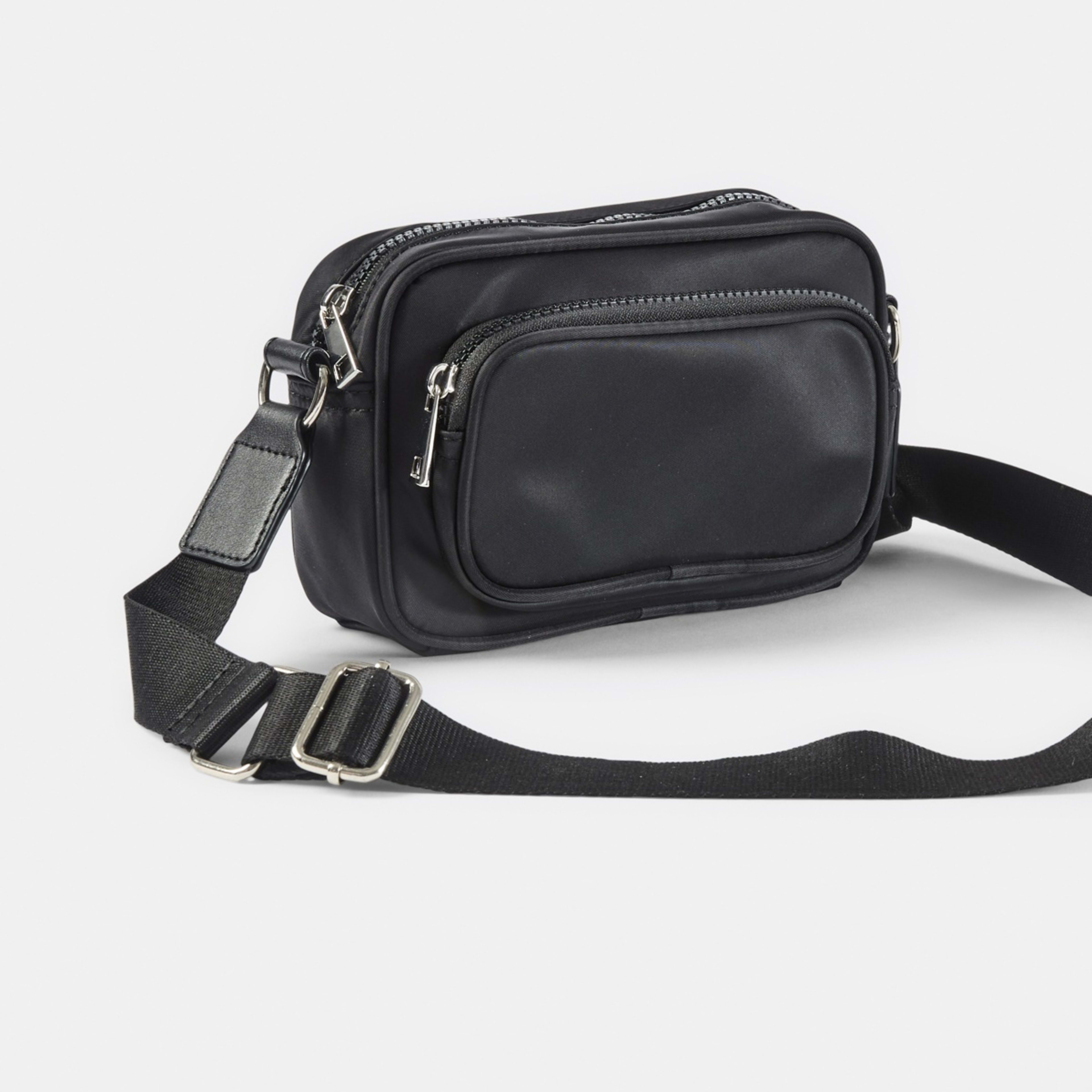 3 Double Pocket Crossbody Bag Black, 3 of 5