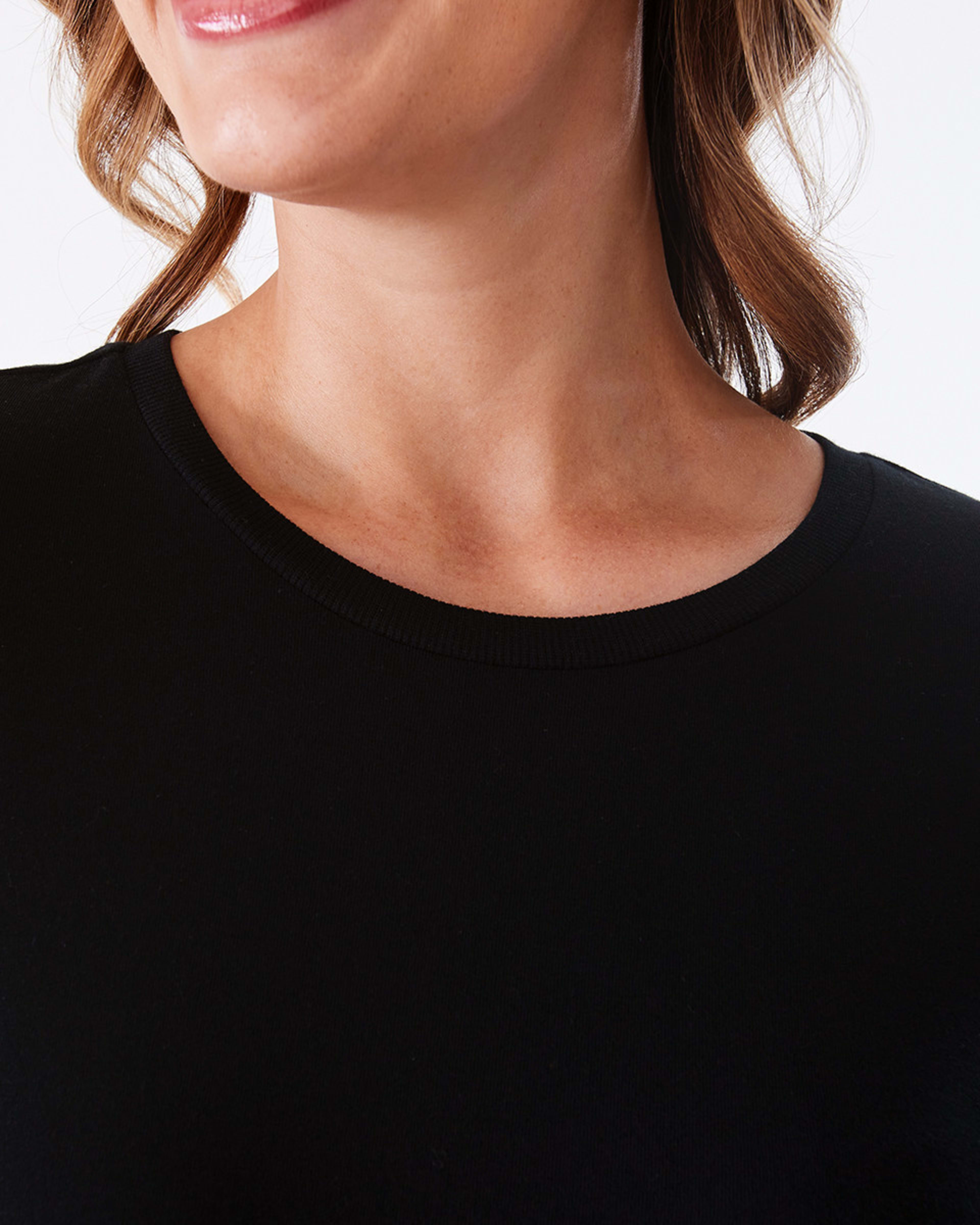 5 Long Sleeve Cotton Modal T-shirt Black, 5 of 5