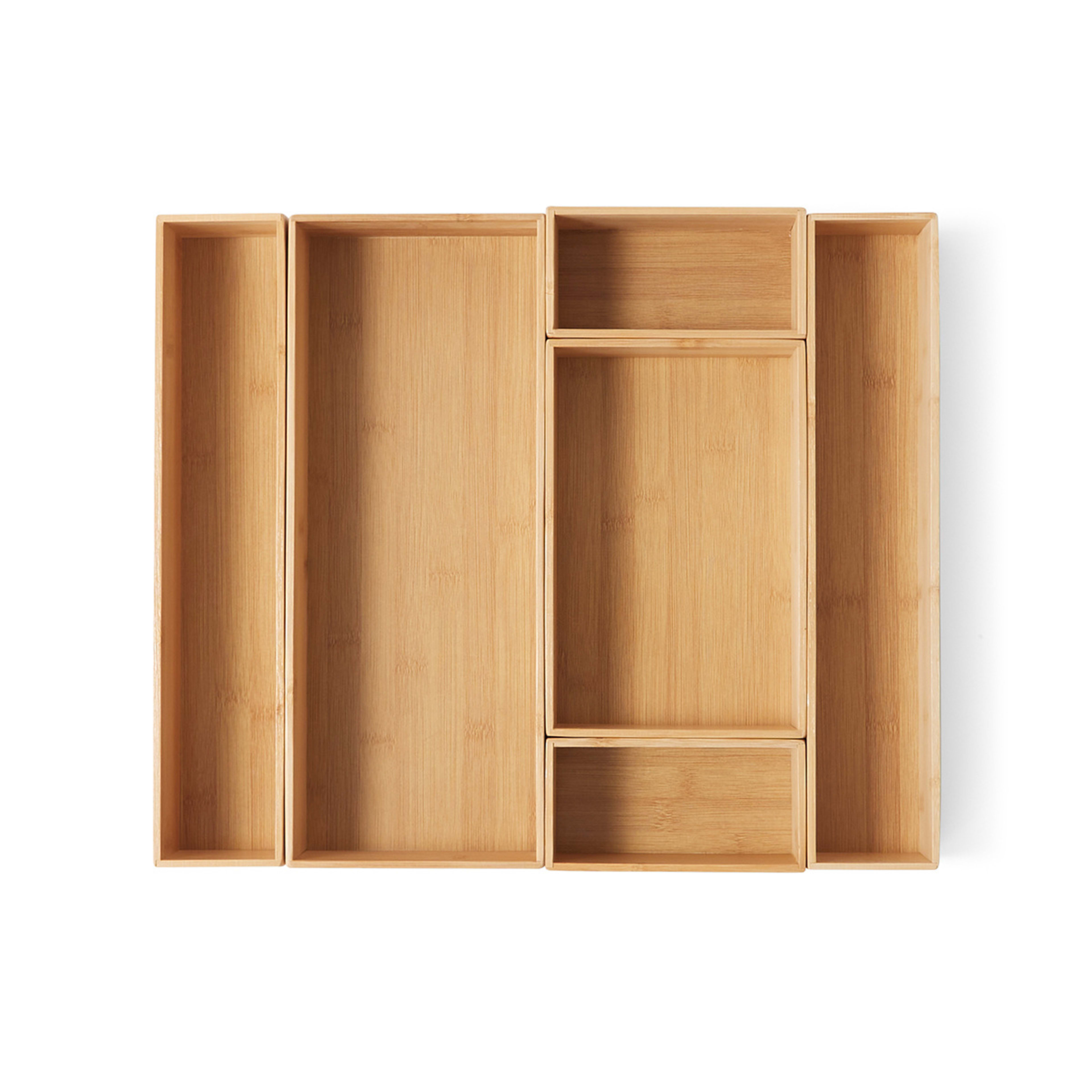 6 Piece Bamboo Drawer Organiser Set Kmart NZ