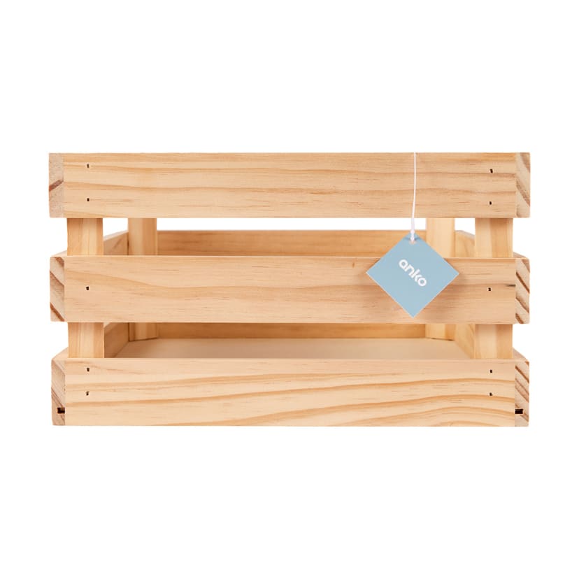 Medium Wooden Crate Kmart
