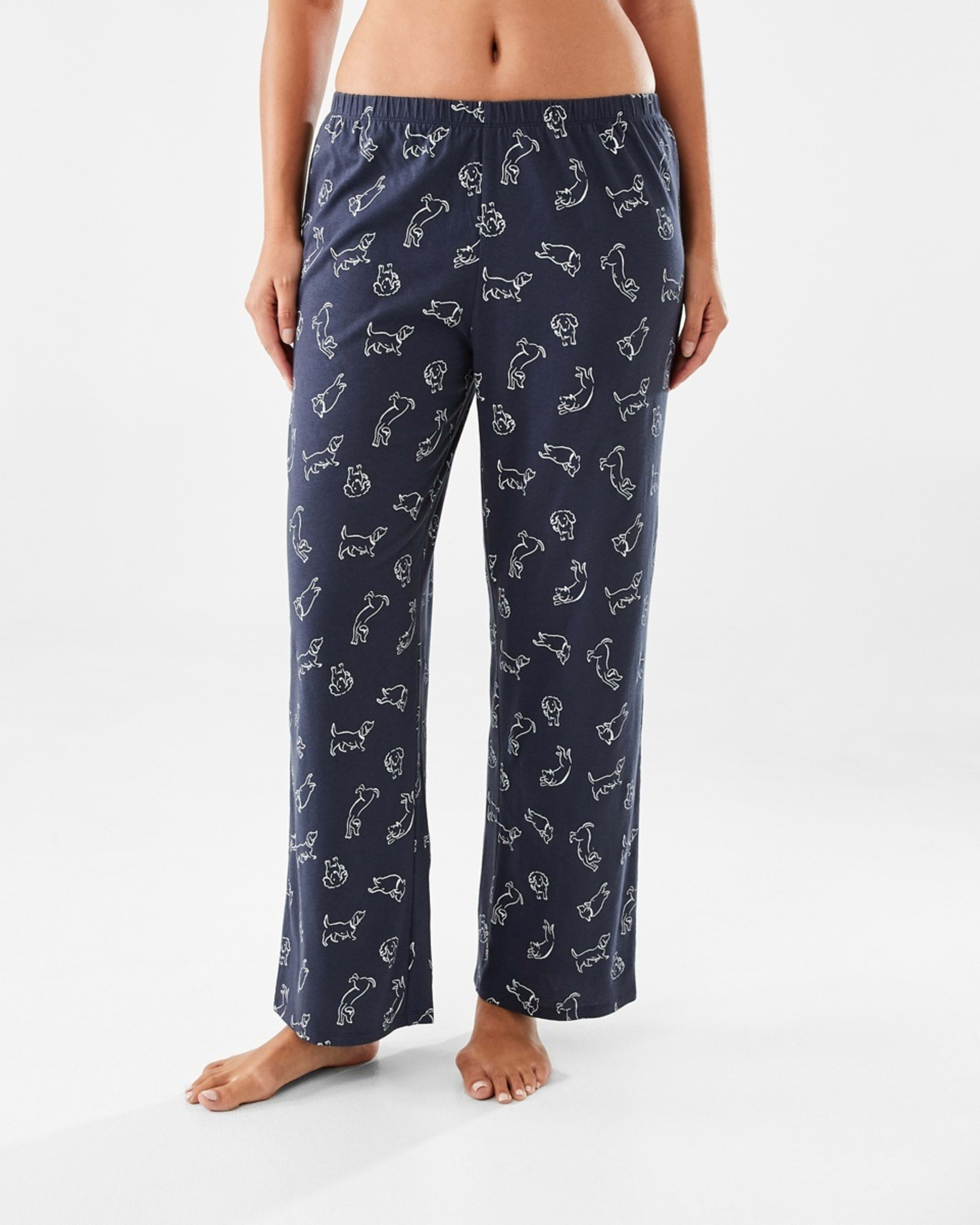 1 Printed Knit Pants Drawn Dog