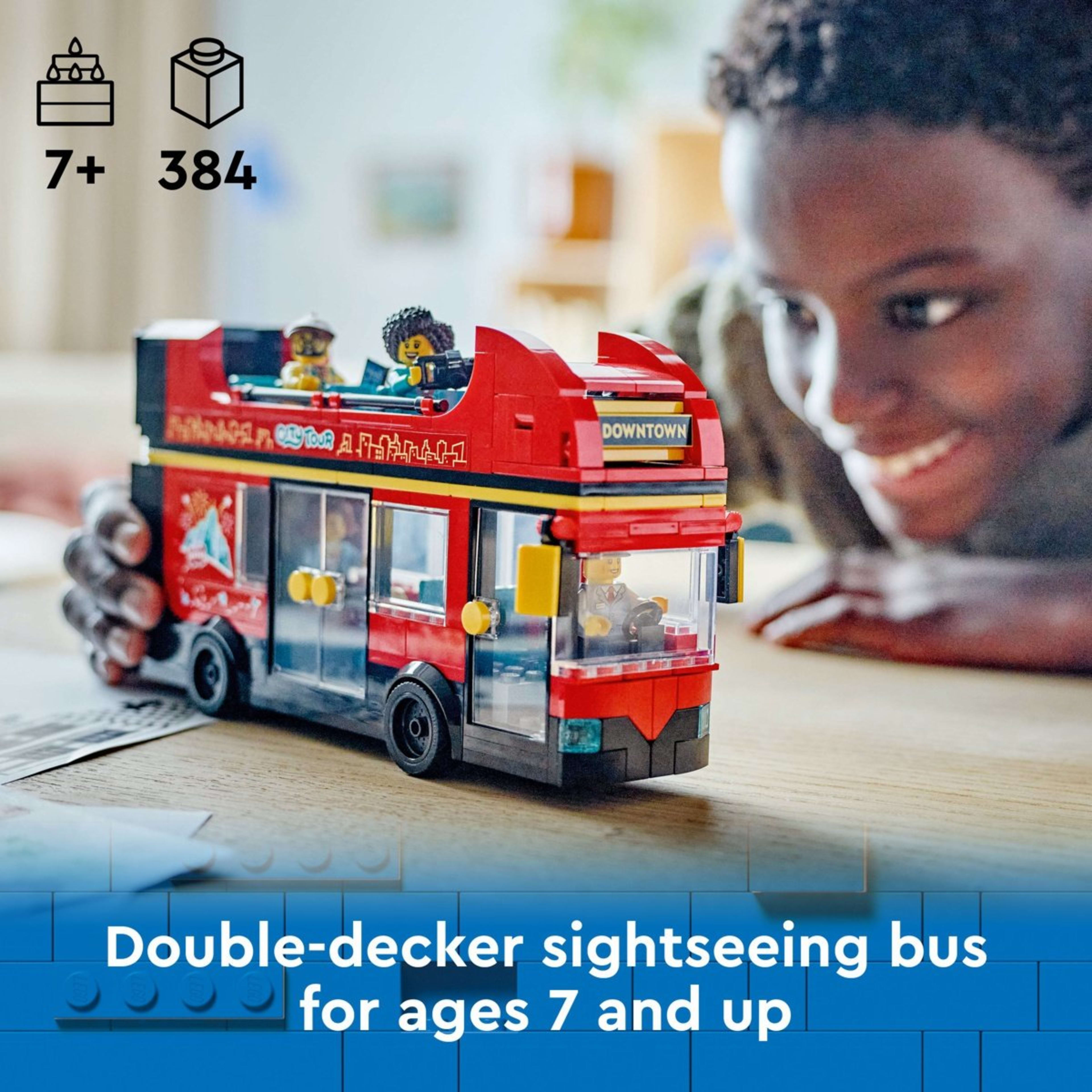 4 LEGO City Great Vehicles Red Double-Decker Sightseeing Bus 60407, 4 of 10