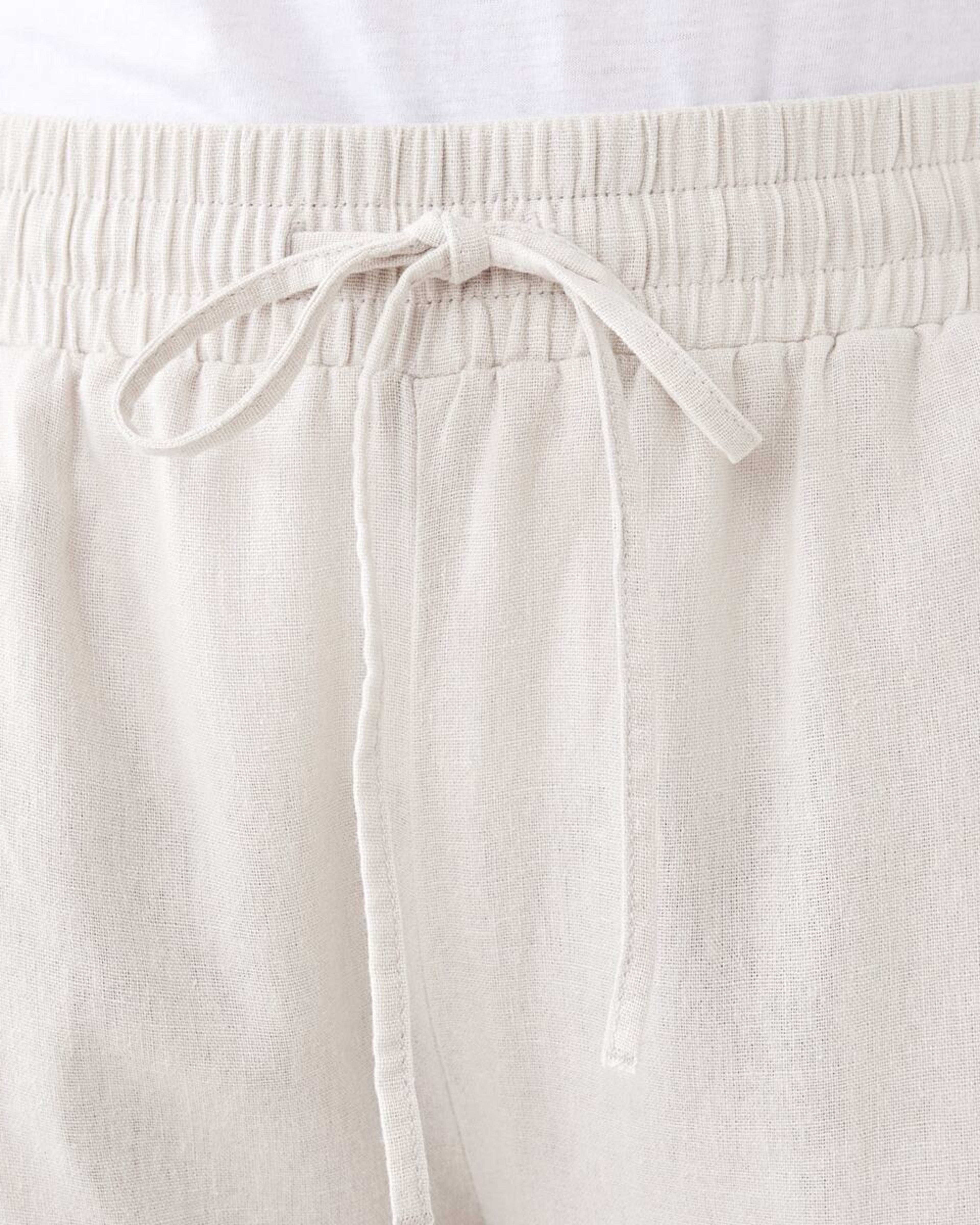 4 Linen Blend Wide Leg Pants NATURAL BEIGE, 4 of 5