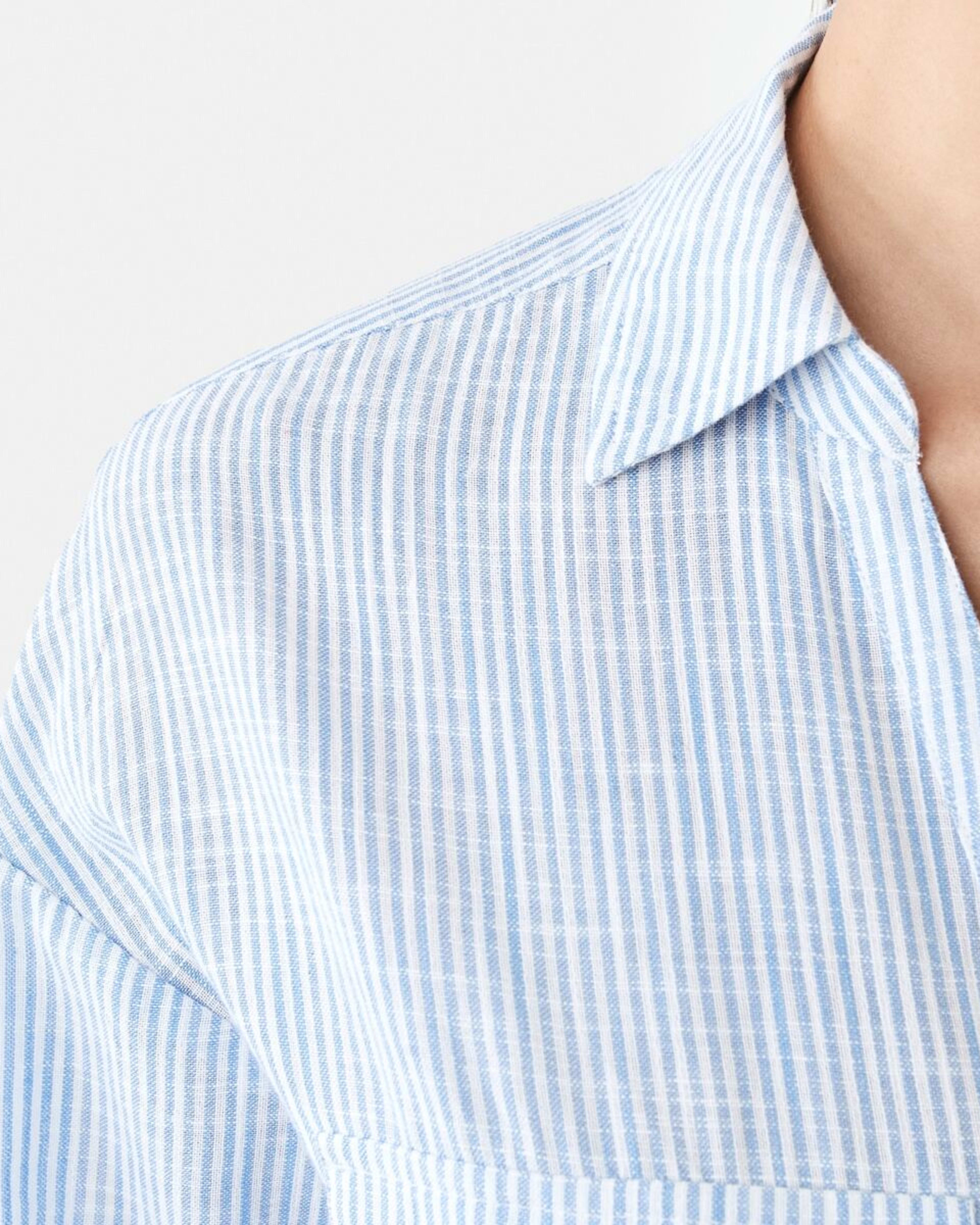 5 Long Roll Sleeve Cotton Shirt Ocean Strp, 5 of 8
