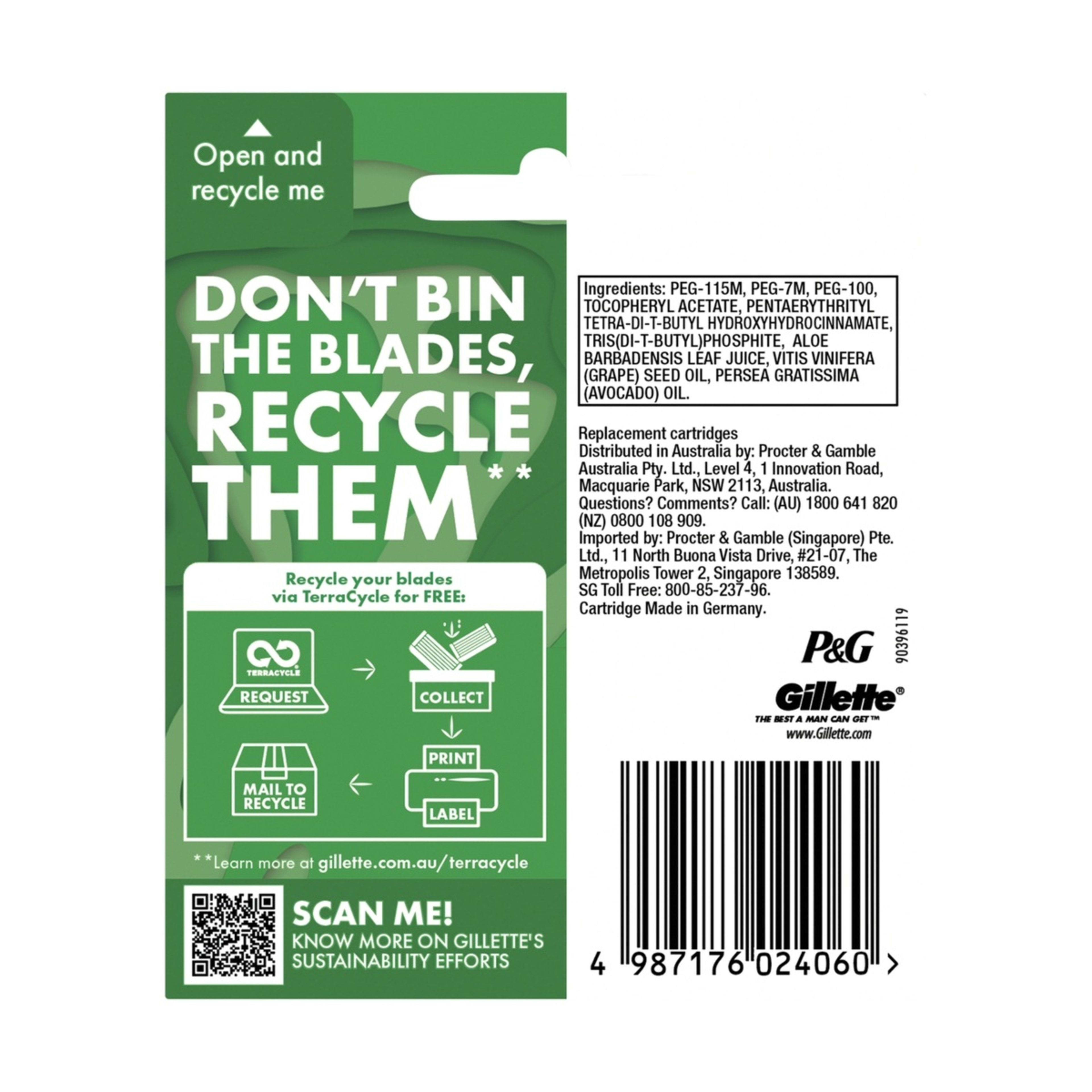 4 Pack Gillette Fusion5 Razor Blade Cartridges Kmart