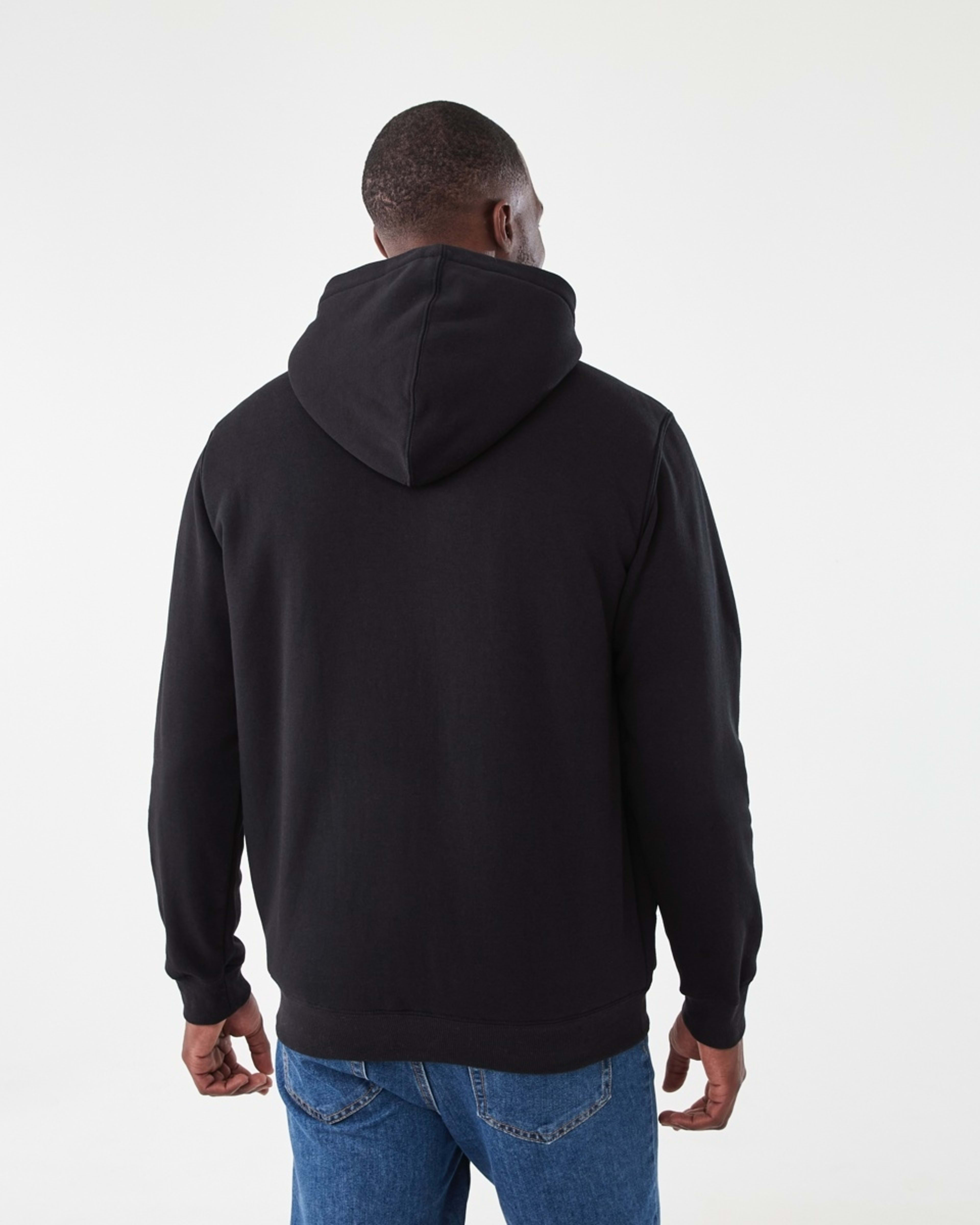 4 Sherpa Lined Zip Through Hoodie Black, 4 of 7