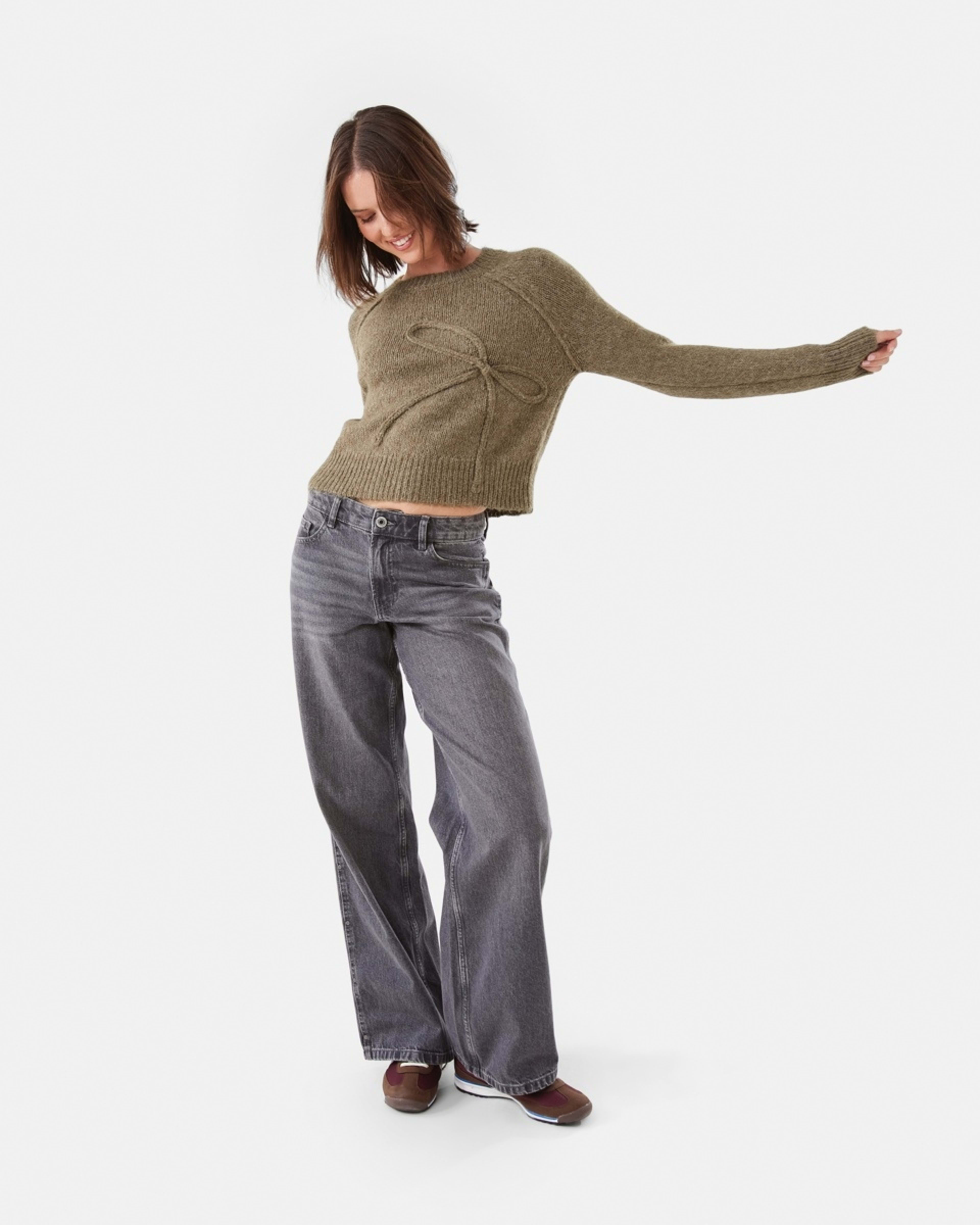 2 Bow Jumper Dune Marle, 2 of 8