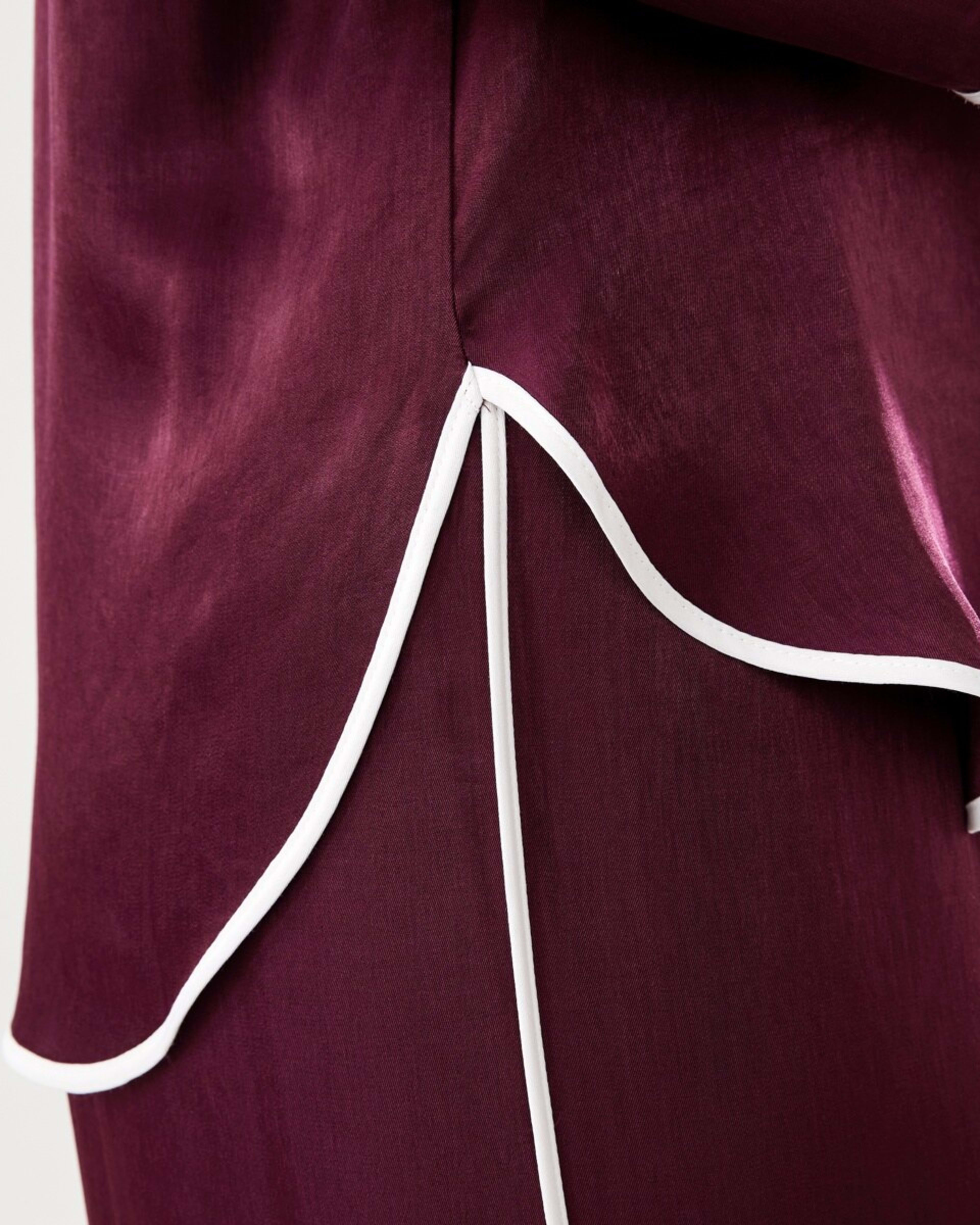 6 Matte Satin Long Sleeve Top and Pants Pyjama Set Windsor Wn, 6 of 7