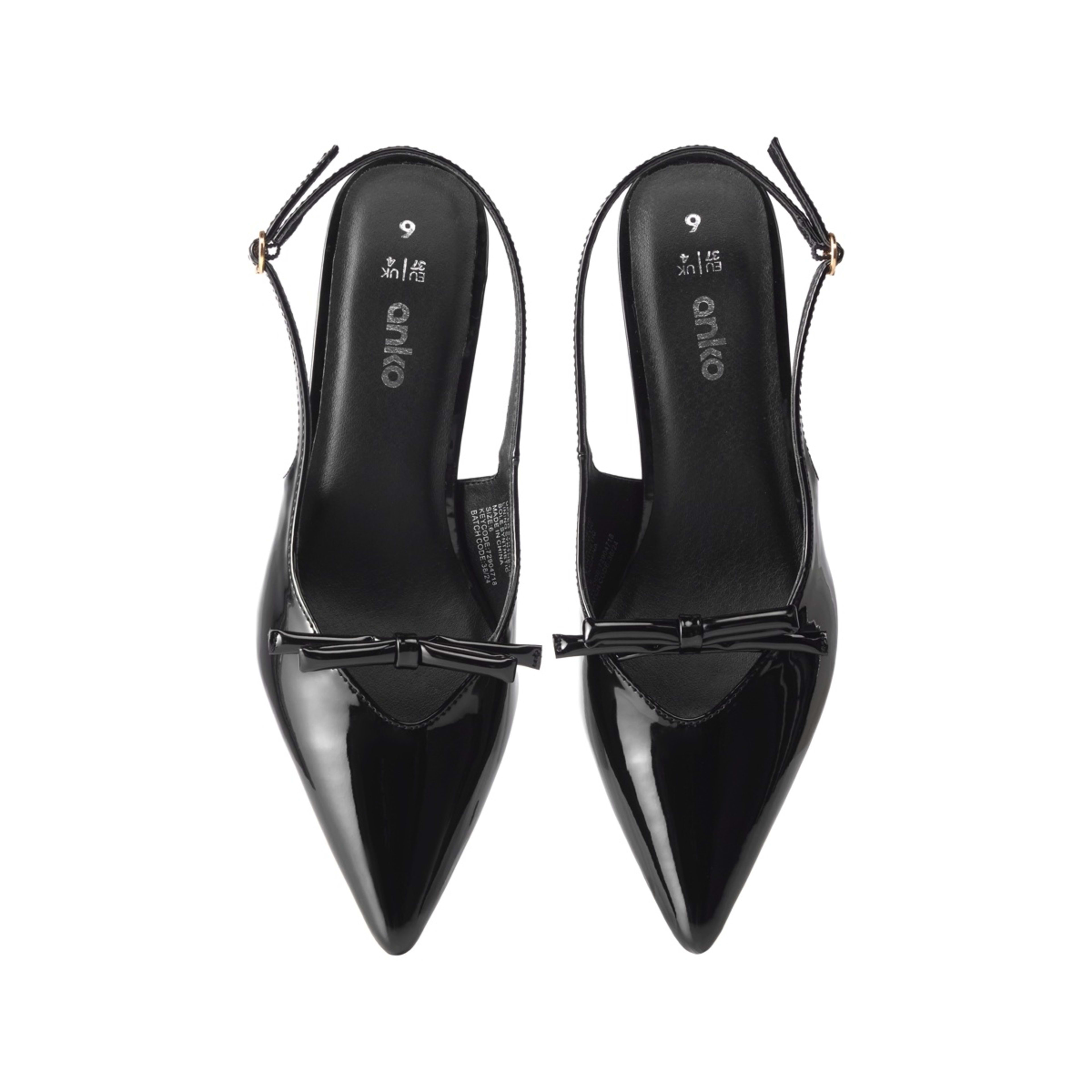4 Slingback Kitten Heels Black, 4 of 5