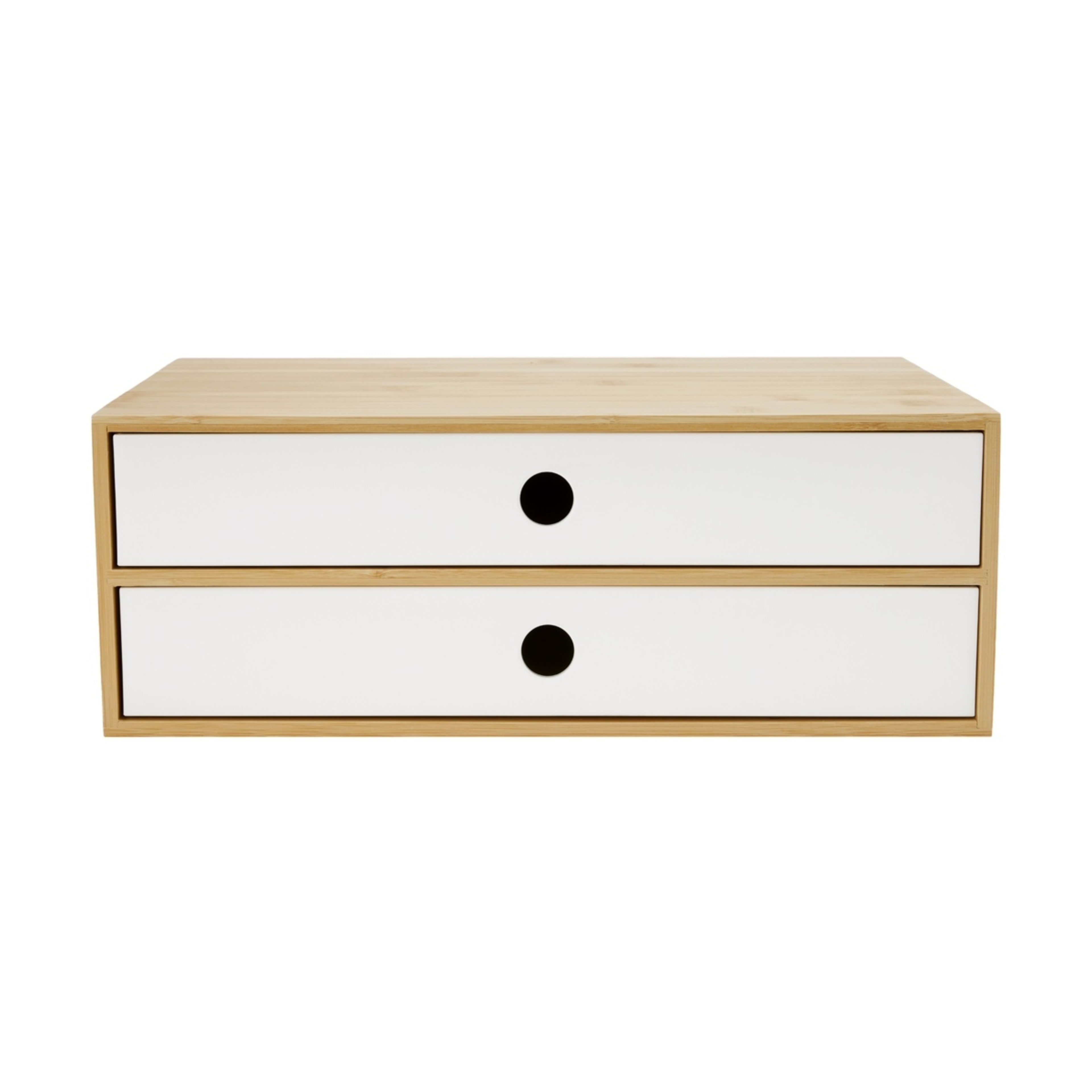 2 Bamboo and Plastic Desk Top Drawers, 2 of 9