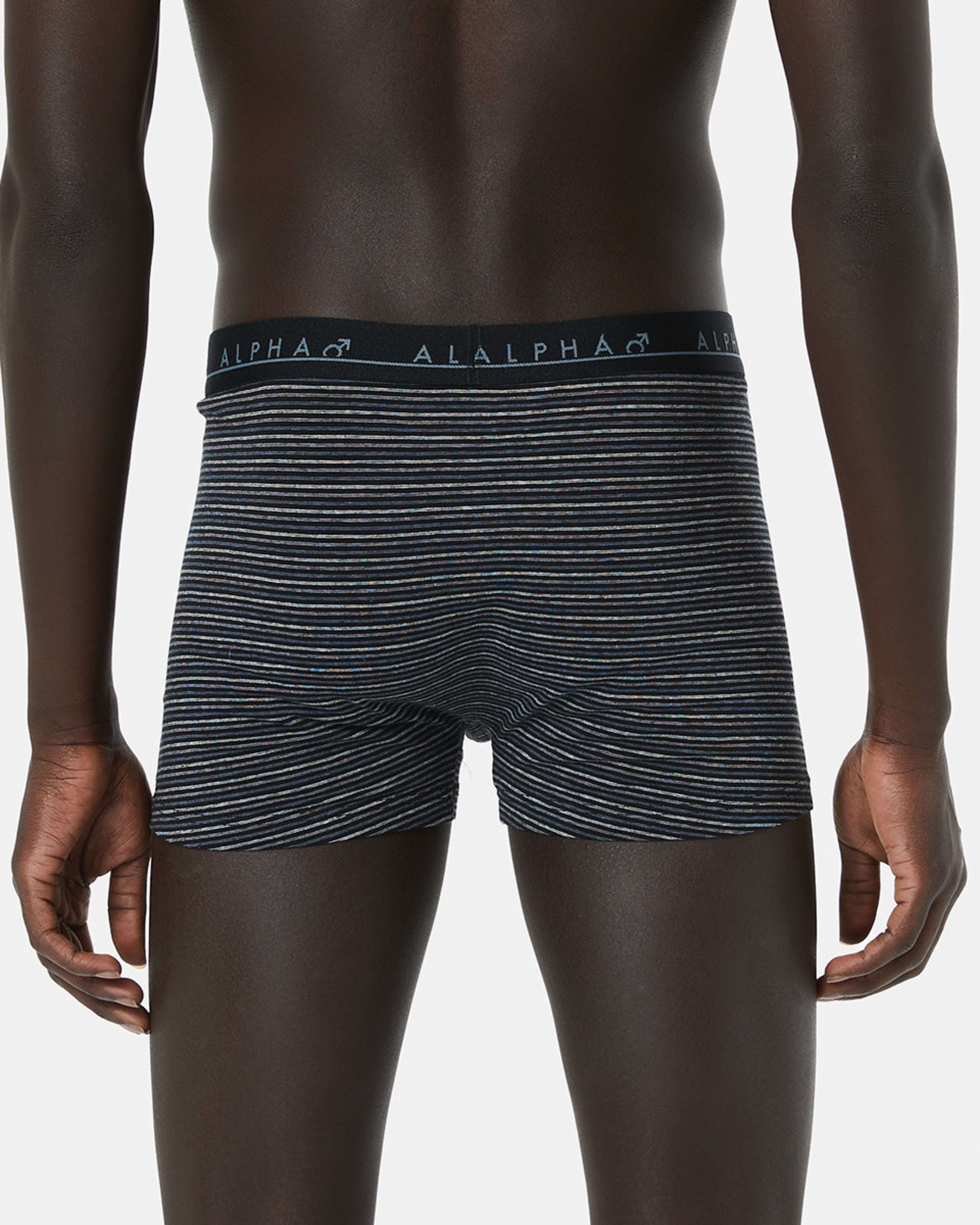 8 5 Pack Stripe and Plain Trunks BLACK BLUE GREY MULTI, 8 of 10