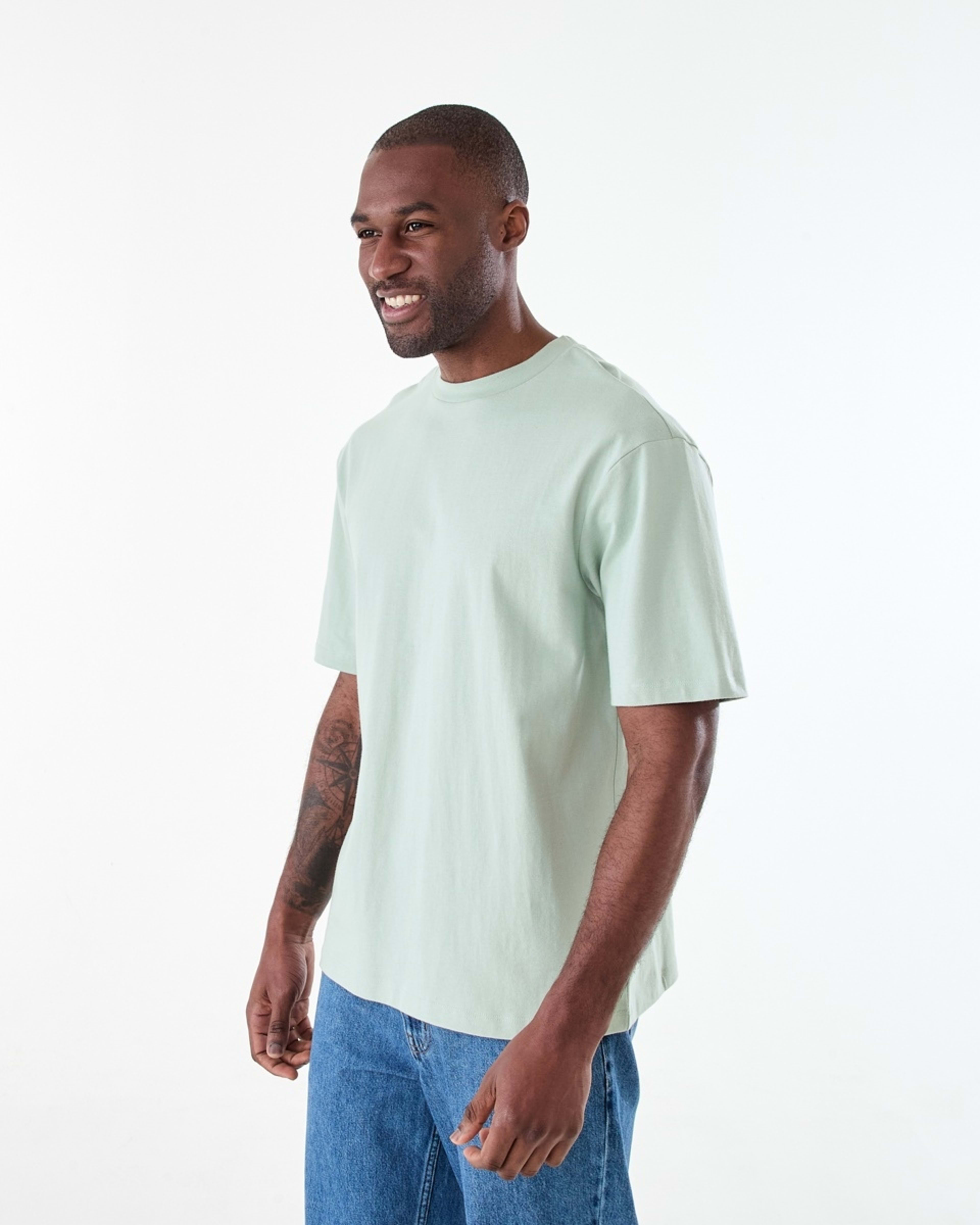 2 Oversized Heavyweight T-shirt AQUA GREY, 2 of 6