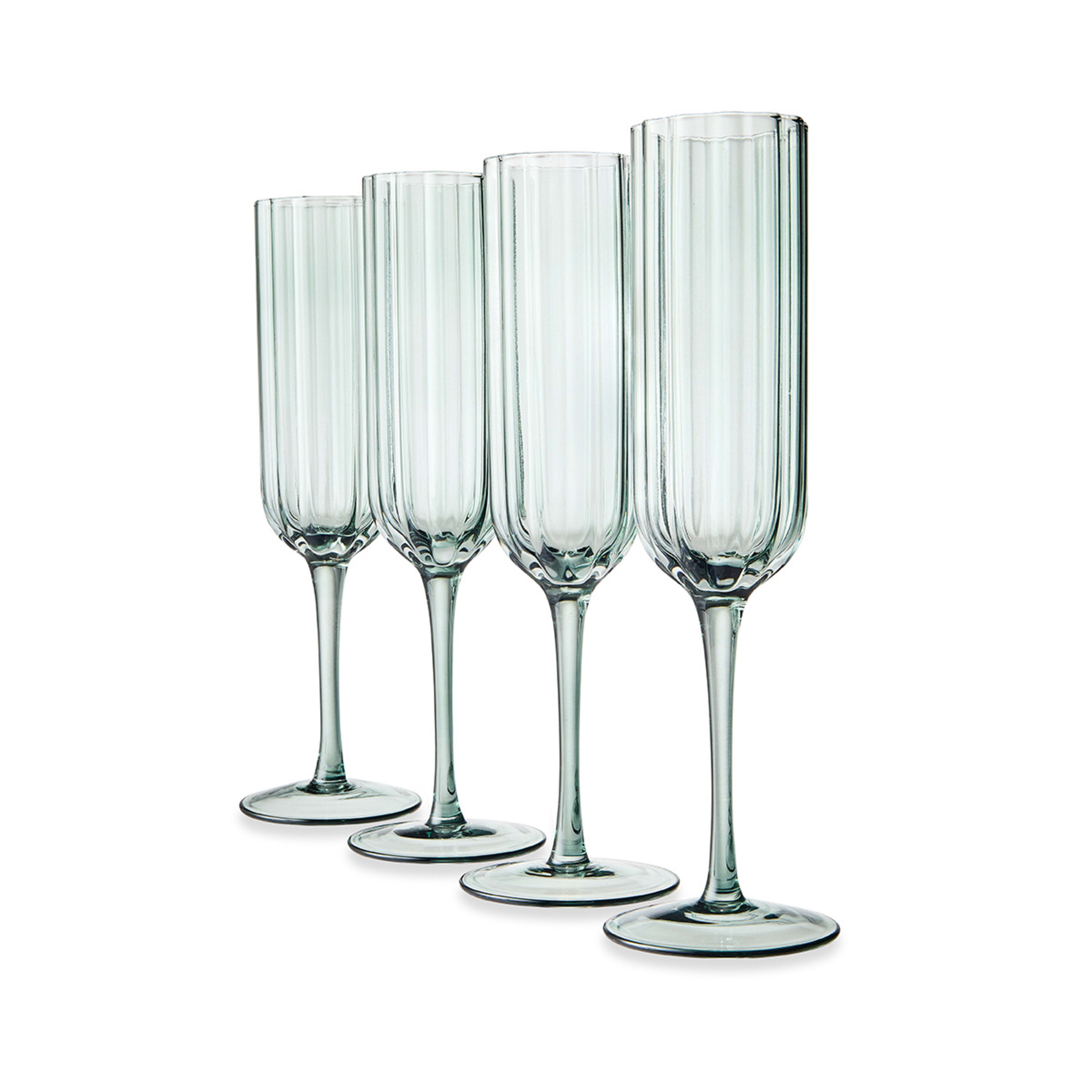 1 4 Ruffle Flute Glasses, 1 of 5