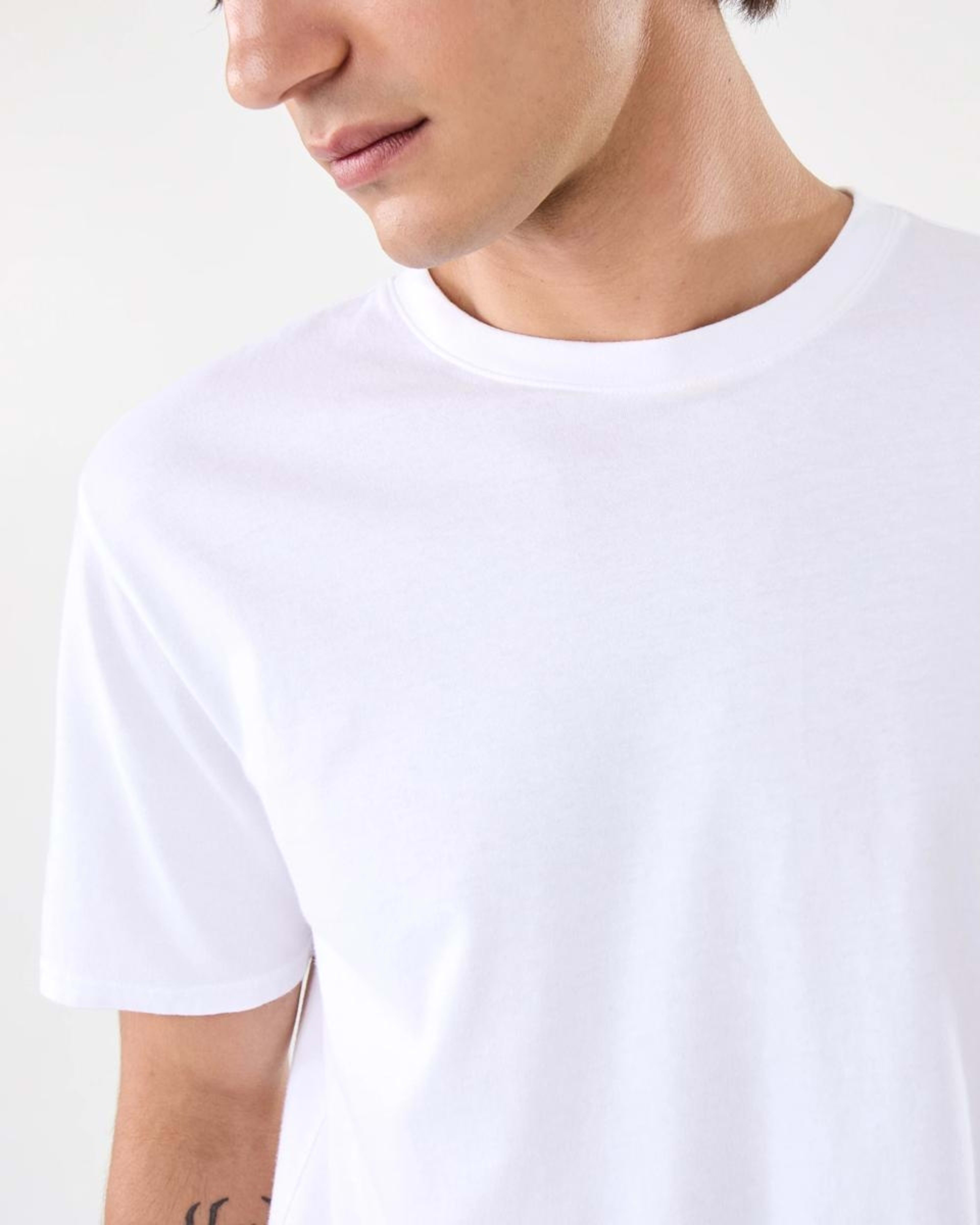 6 Australian Grown Cotton Crew Neck T-shirt WHITE, 6 of 10