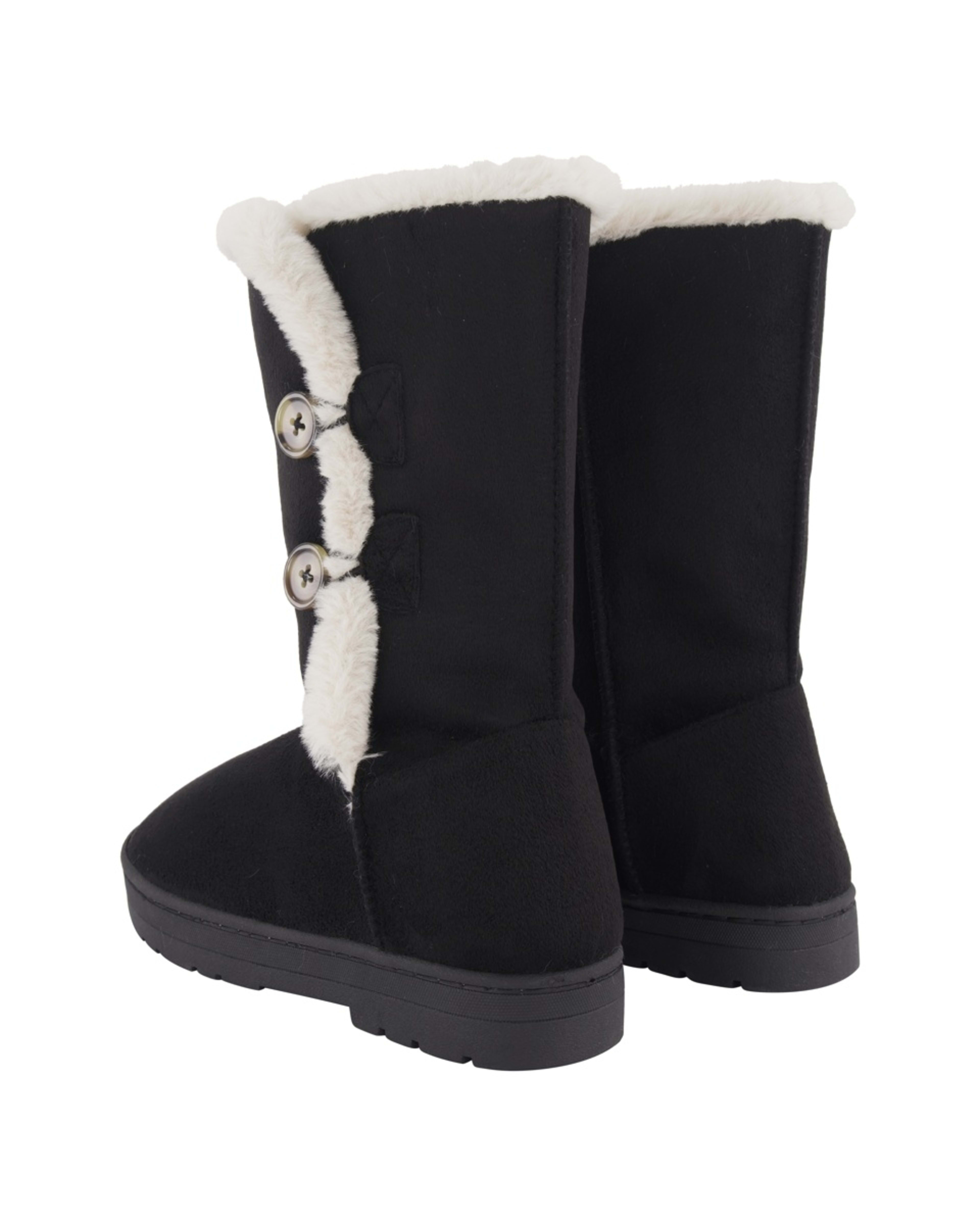 3 Button Trim Boots Black, 3 of 3