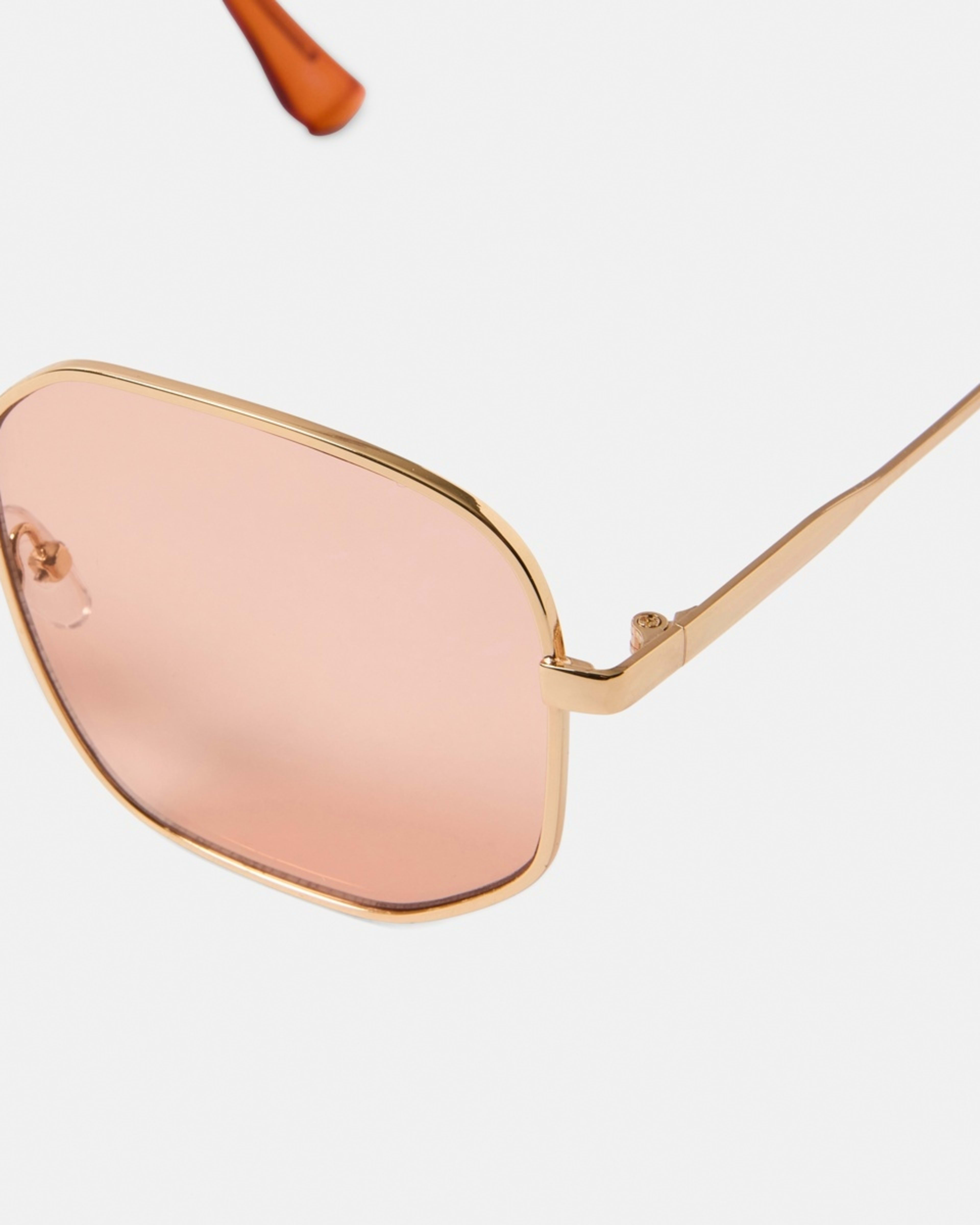 3 Metal Square Frame Sunglasses GOLD, 3 of 6