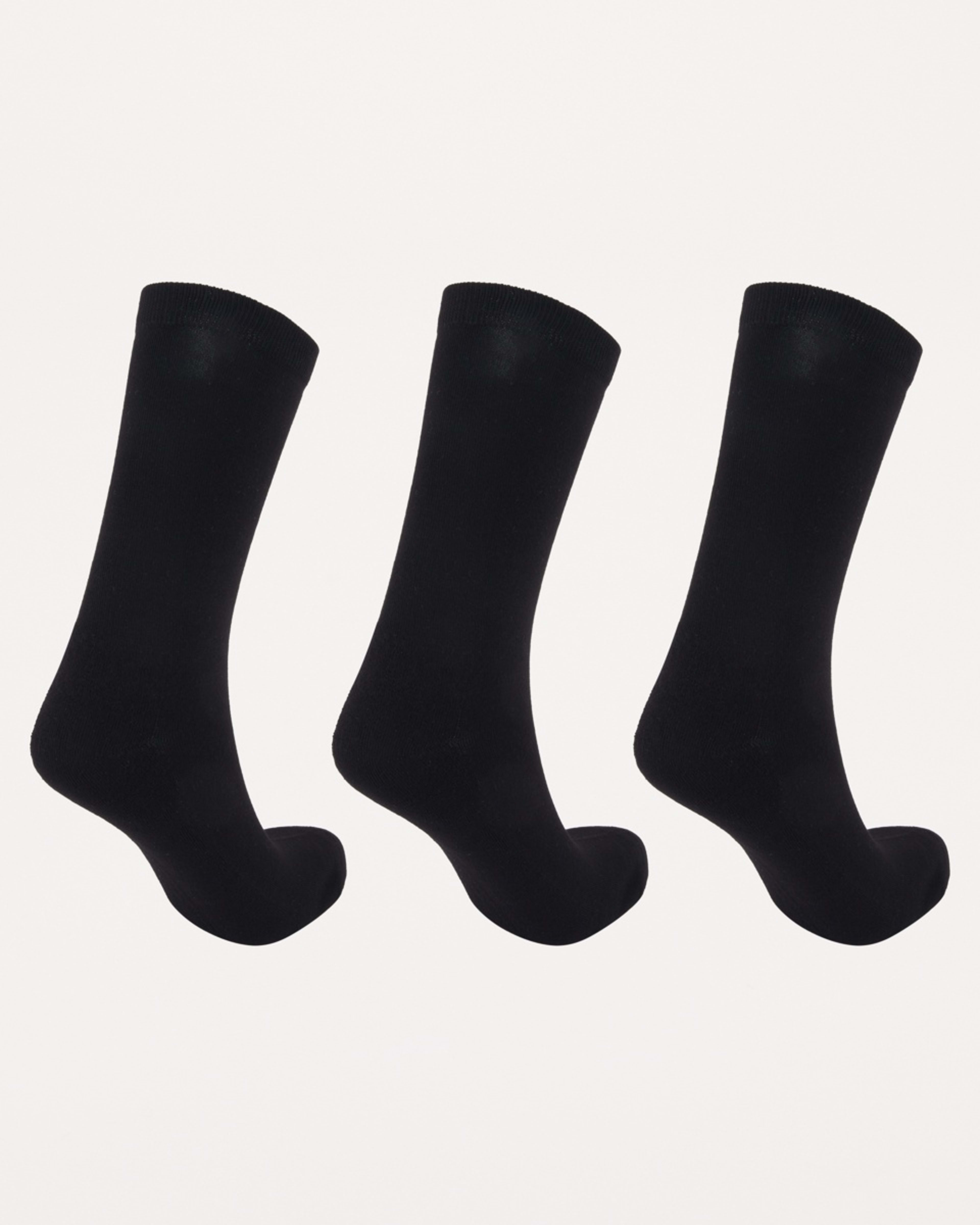 2 3 Pack Bamboo Crew Socks BLACK, 2 of 3