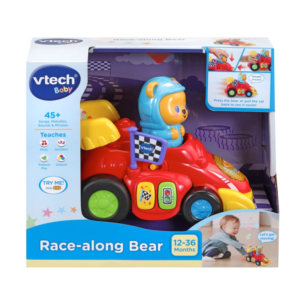 vtech zoom zoom racer bear