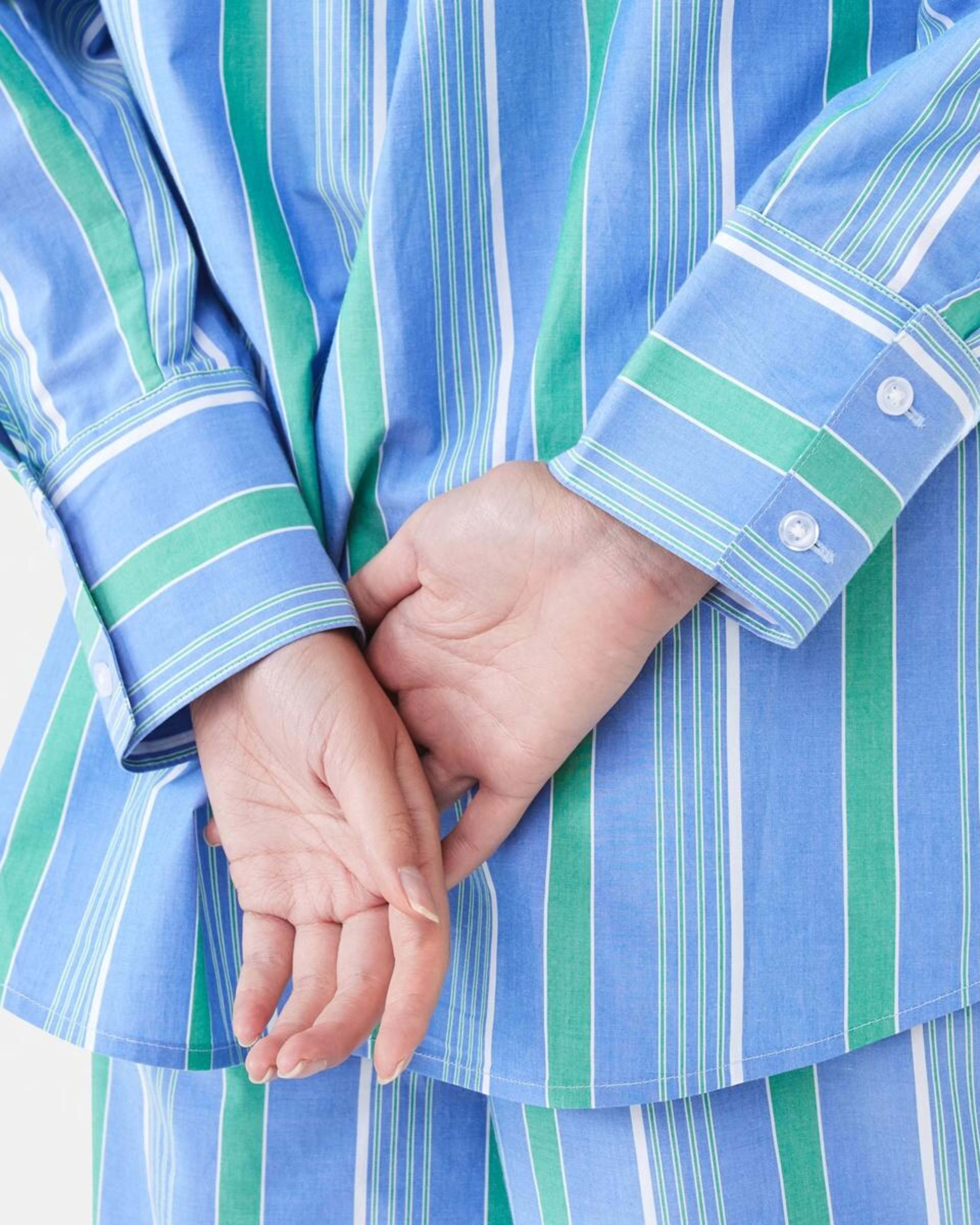 6 Long Sleeve Resort Shirt POP STRIPE BLUE MARINE, 6 of 9