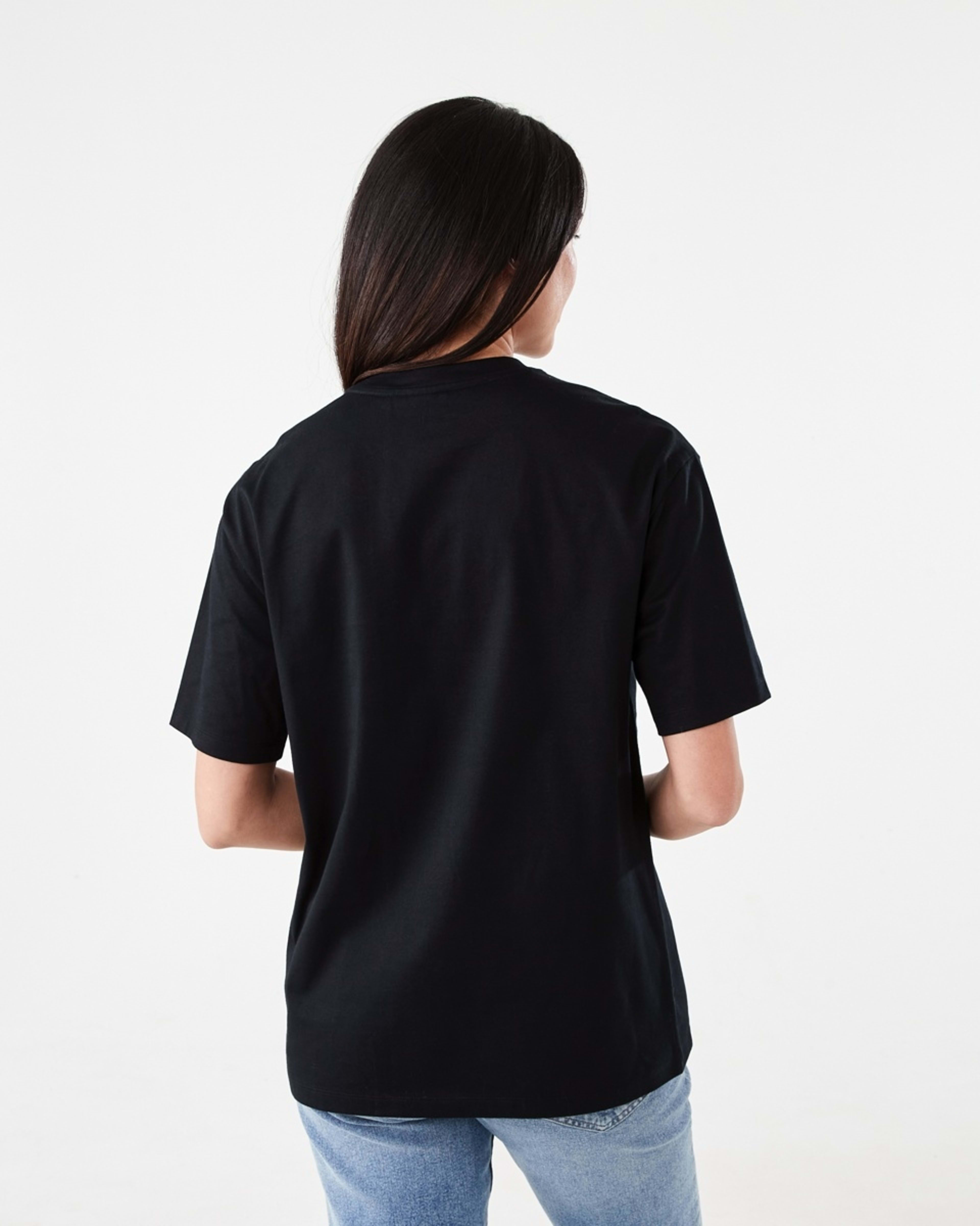 3 Short Sleeve Oversized Boyfriend T-shirt BLACK, 3 of 5