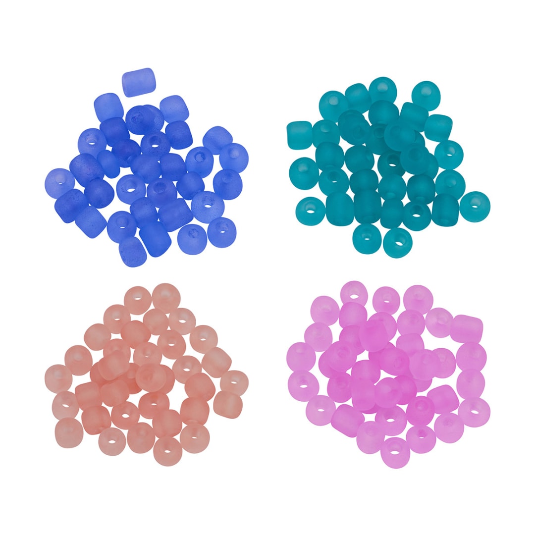 4 Pack Matte Glass Beads Kmart