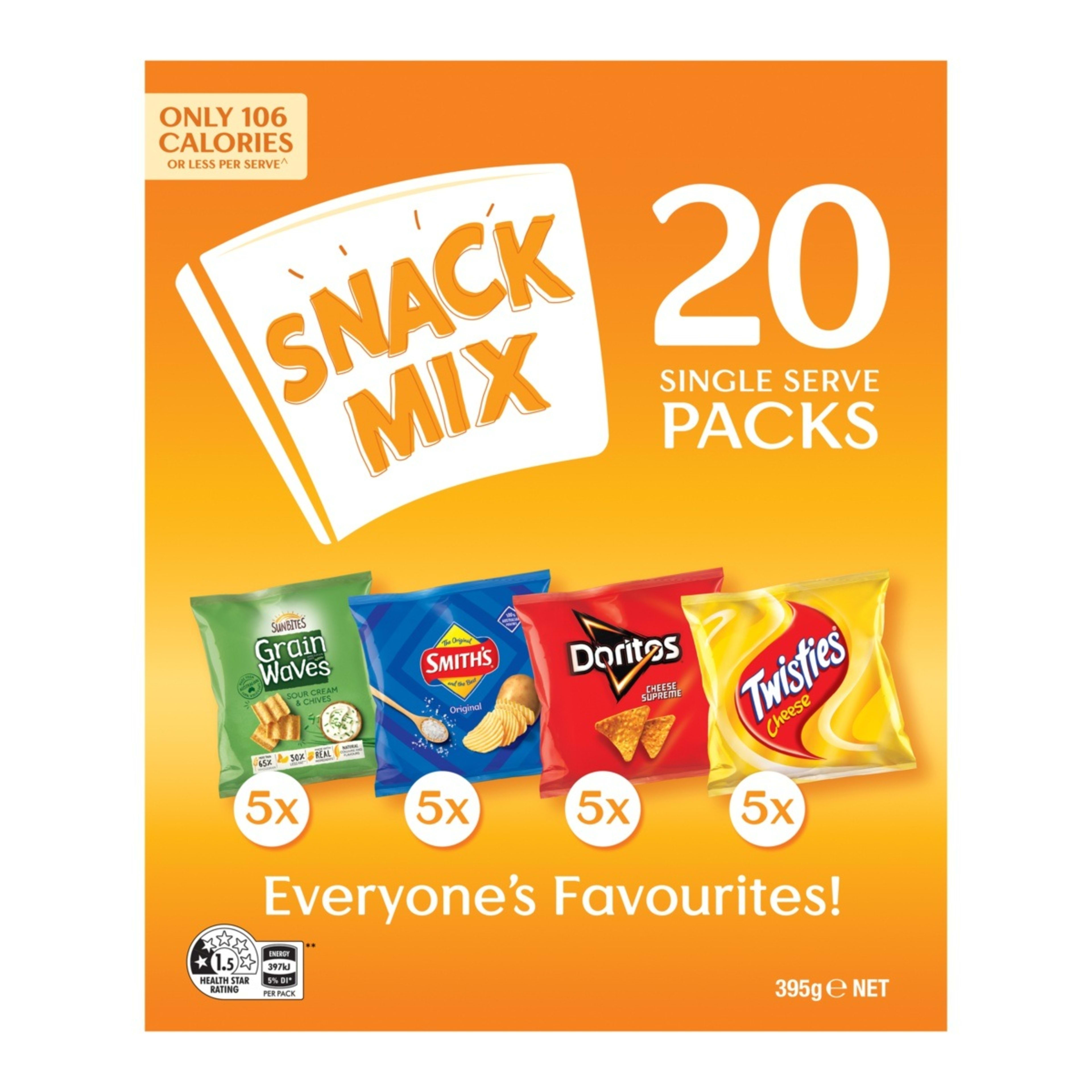 20 Pack Everyone's Favourites! Snack Mix 395g Kmart