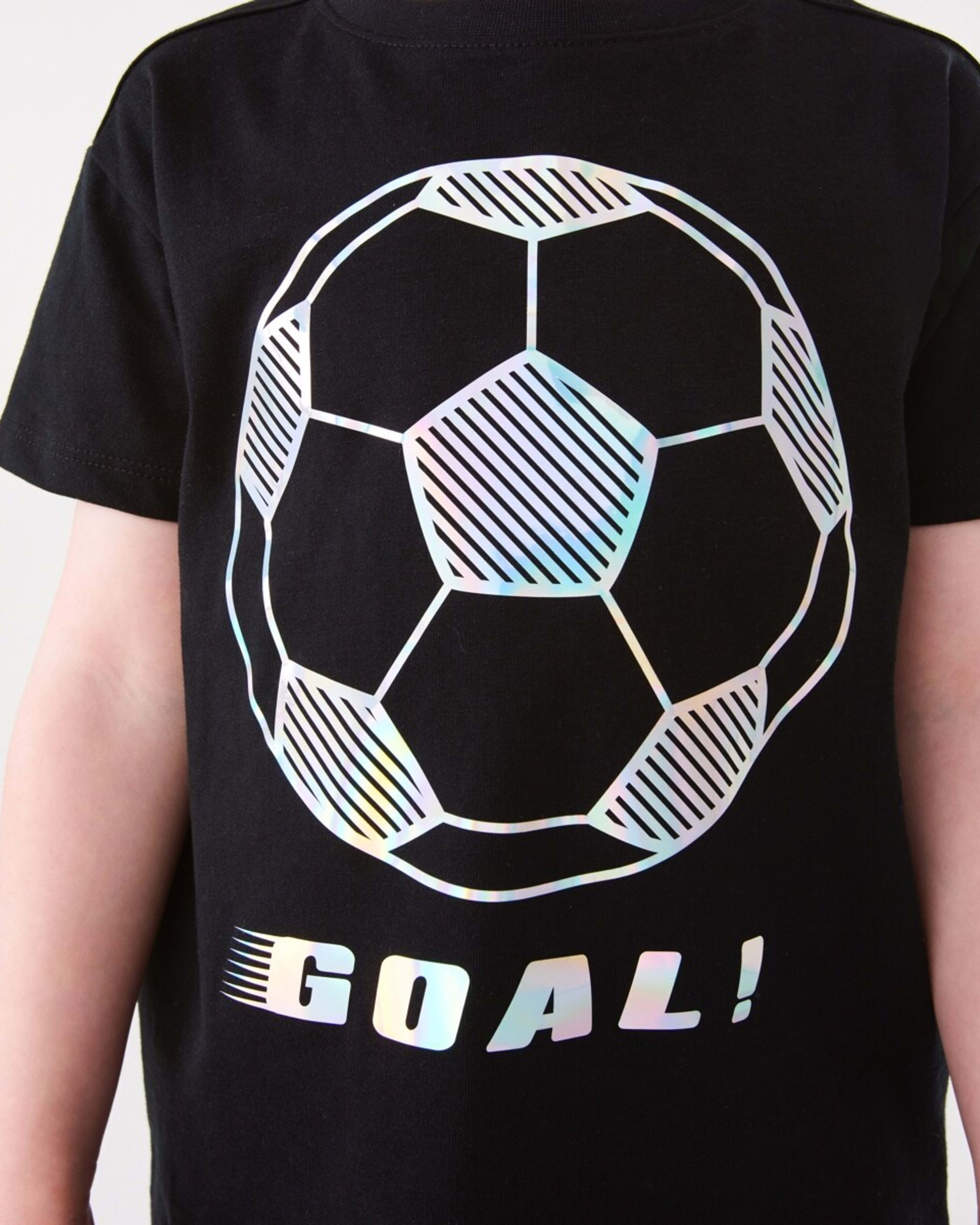 4 Mirror Foil Print T-shirt Blk Soccr, 4 of 8